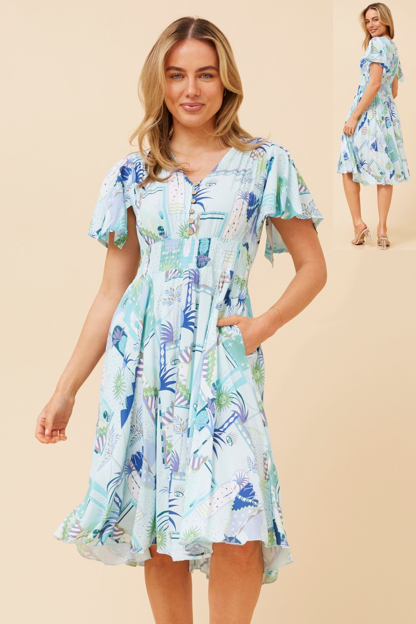 Sandy Floral Midi Dress D523274