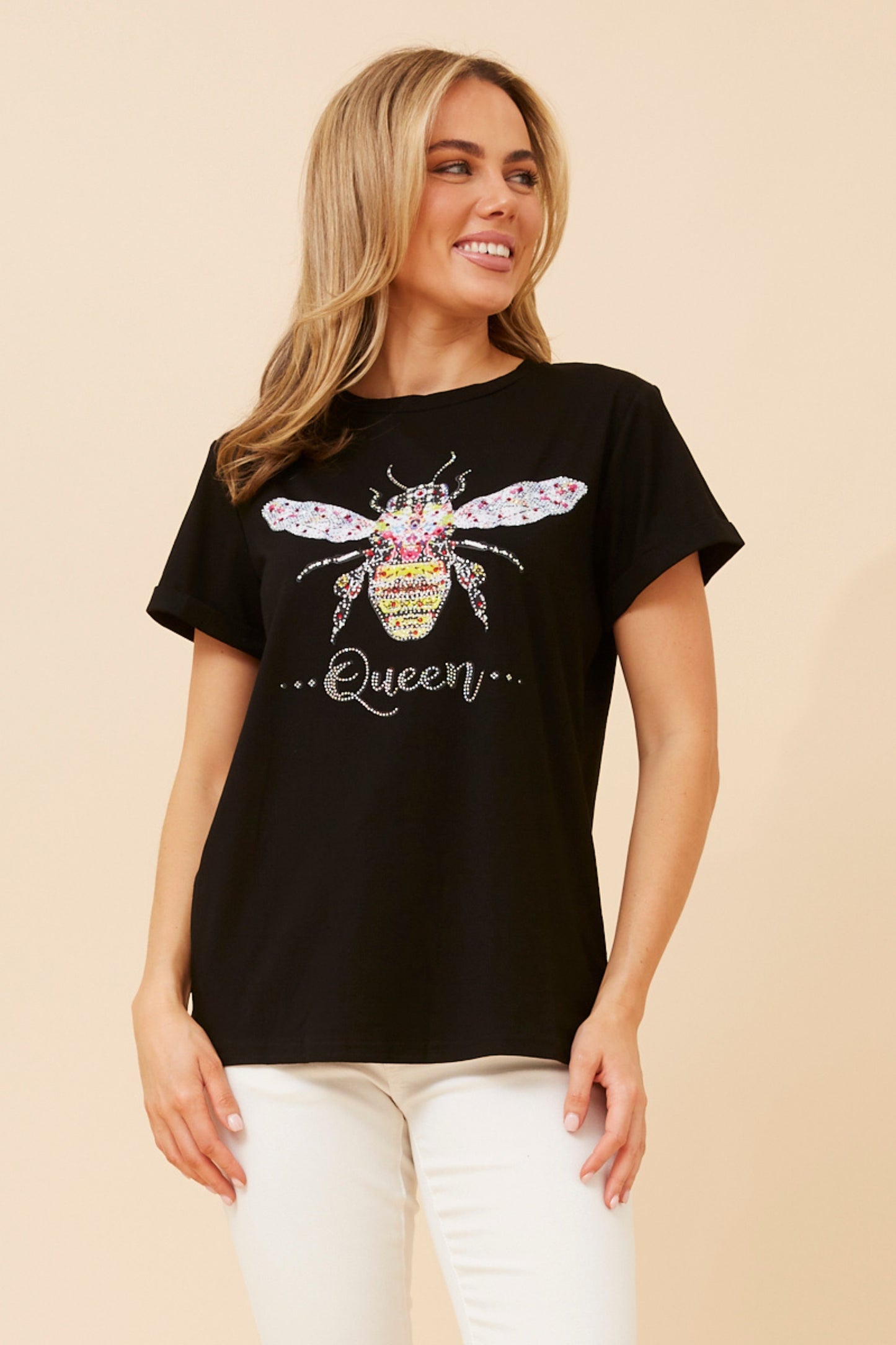 Queen Bee Graphic T-Shirt - T525502 Black