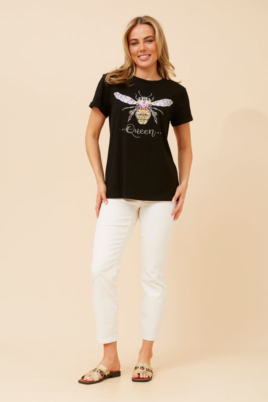 Queen Bee Graphic T-Shirt - T525502 Black