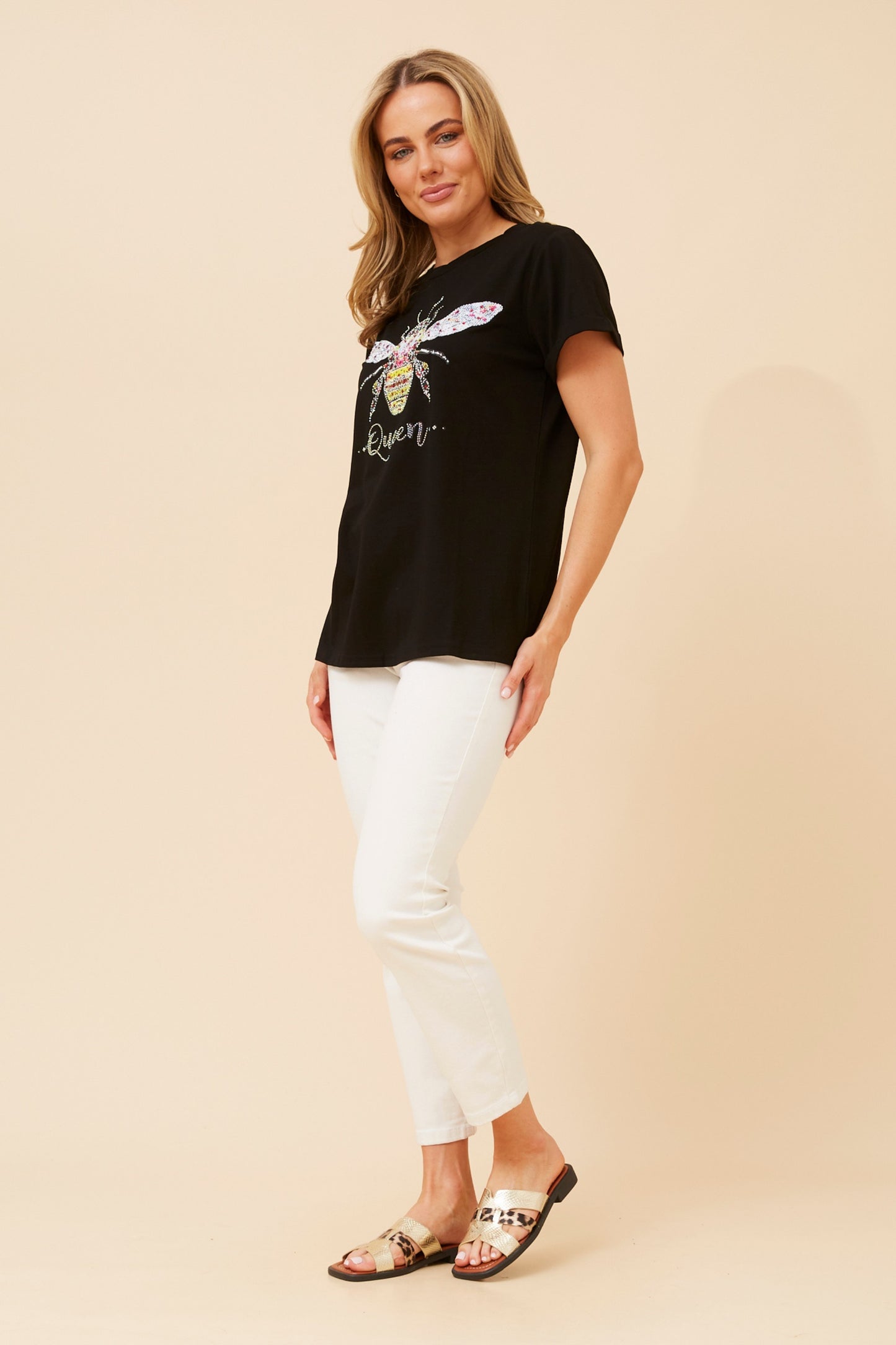 Queen Bee Graphic T-Shirt - T525502 Black