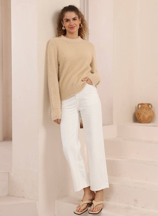 Rube Eyelash Knit 2051477 Beige