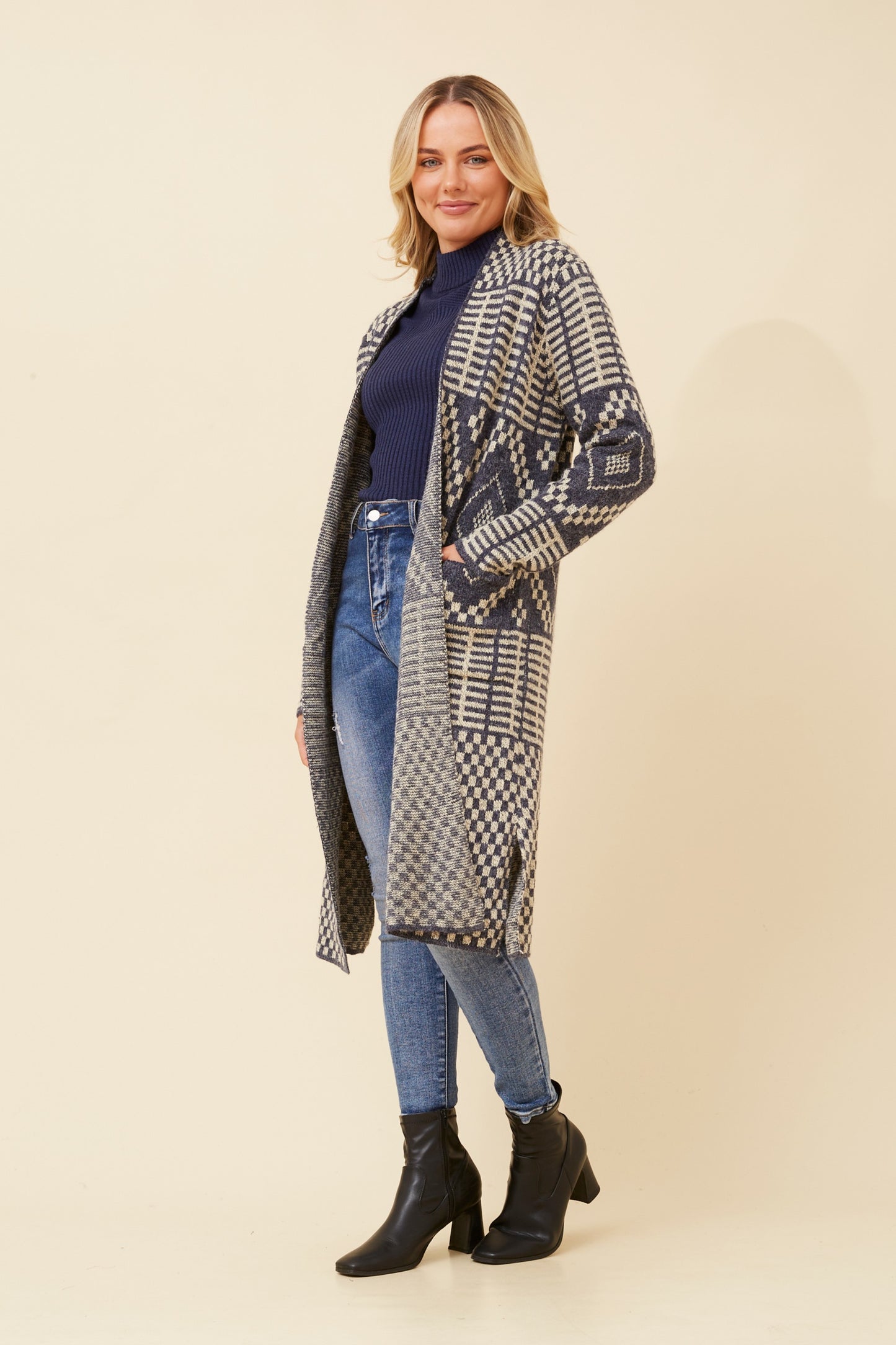 Starling Jacquard Knit Cardigan KC733948