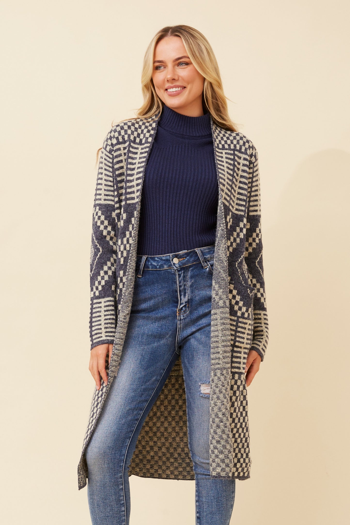 Starling Jacquard Knit Cardigan KC733948