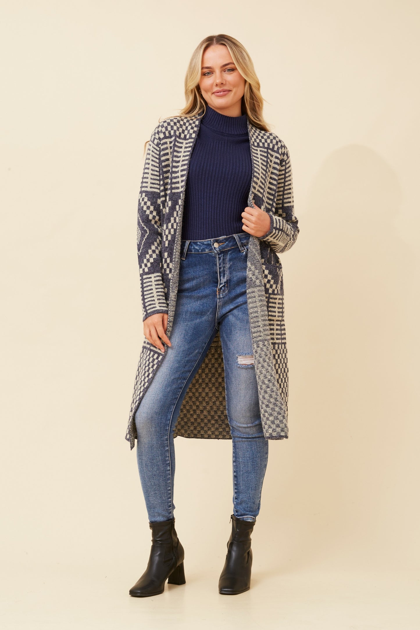 Starling Jacquard Knit Cardigan KC733948