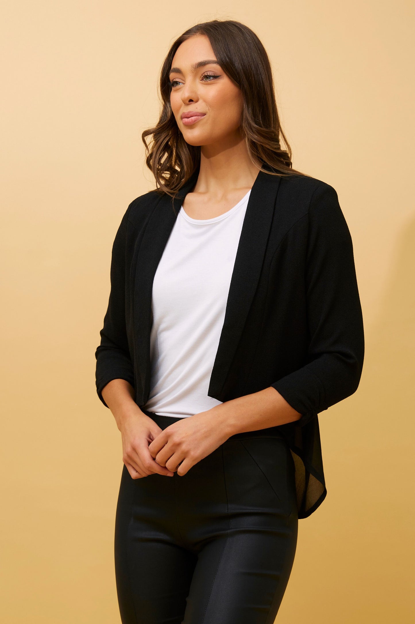 Alesa Sheer back Blazer Jacket Black J505947