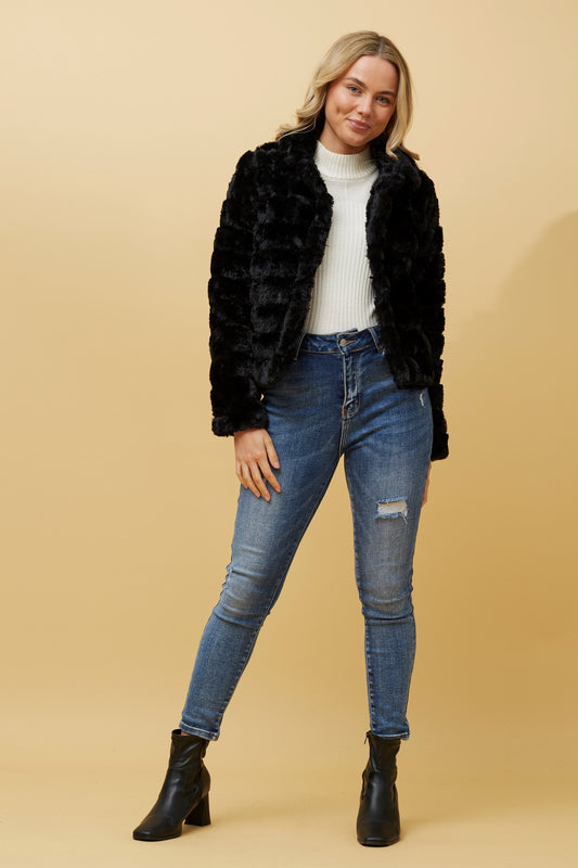 Ava Faux Fur Jacket J511031