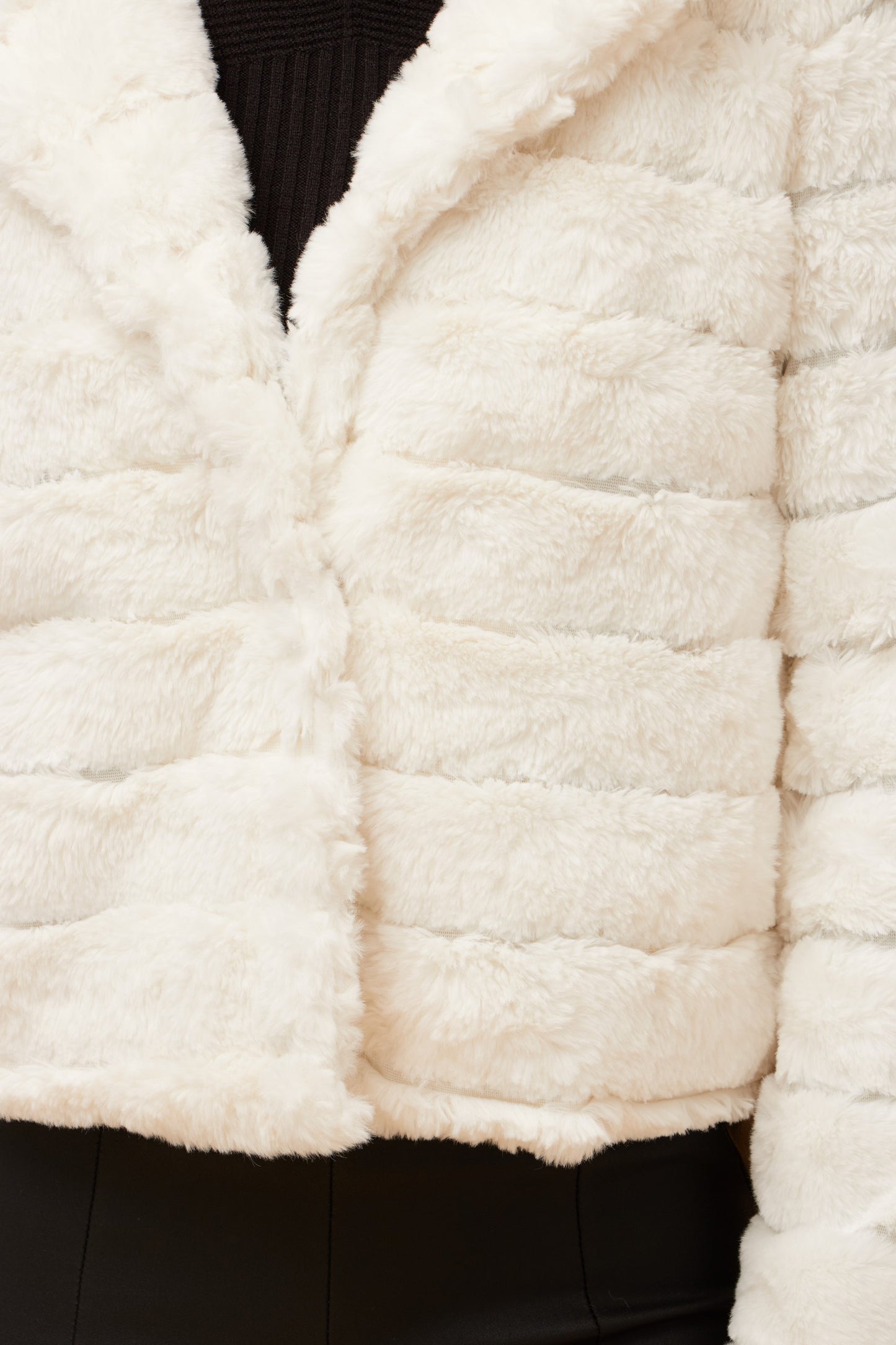 Ava Faux Fur Jacket White J511031