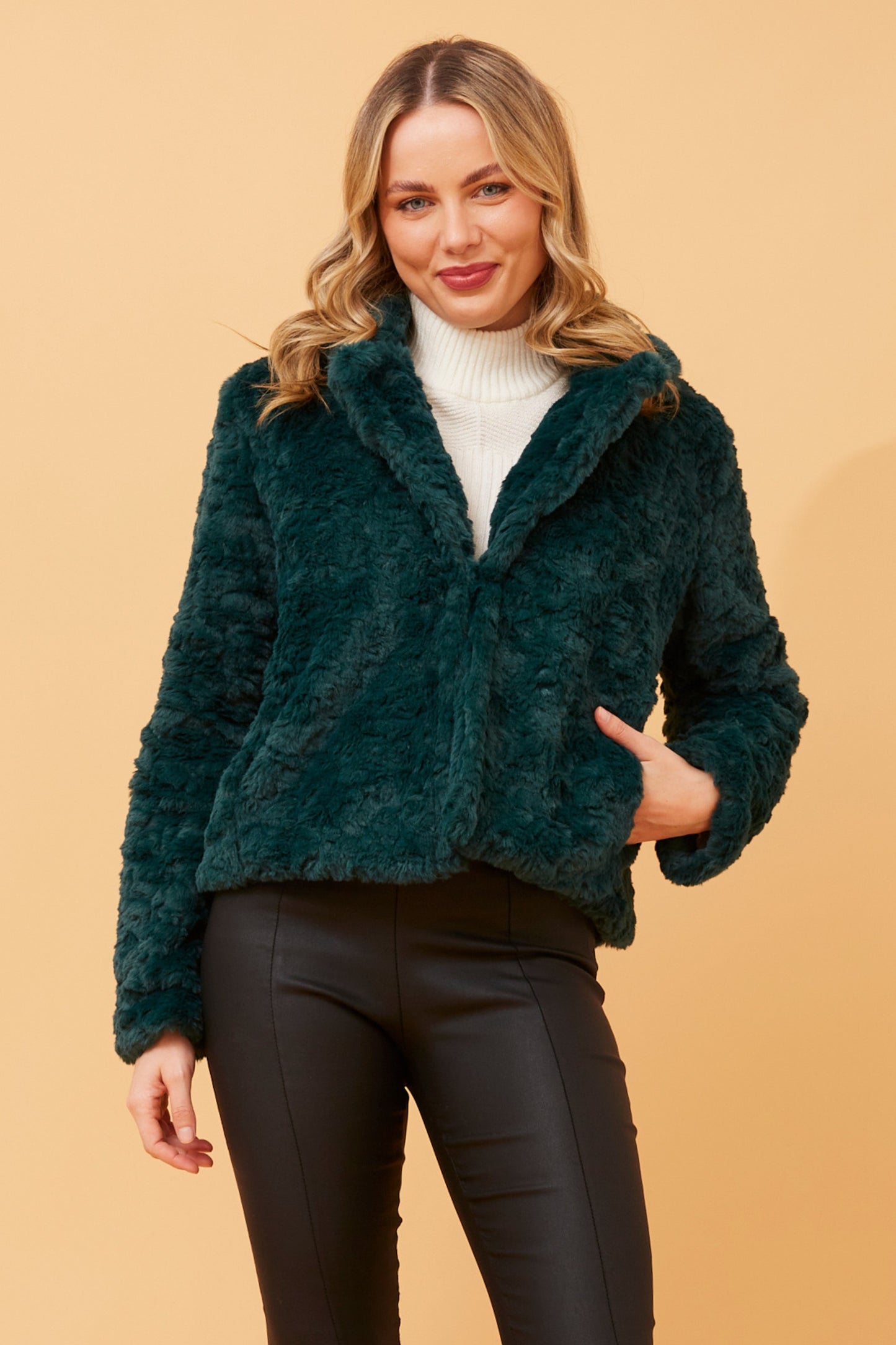 Aria Fur Jacket Emerald J518099