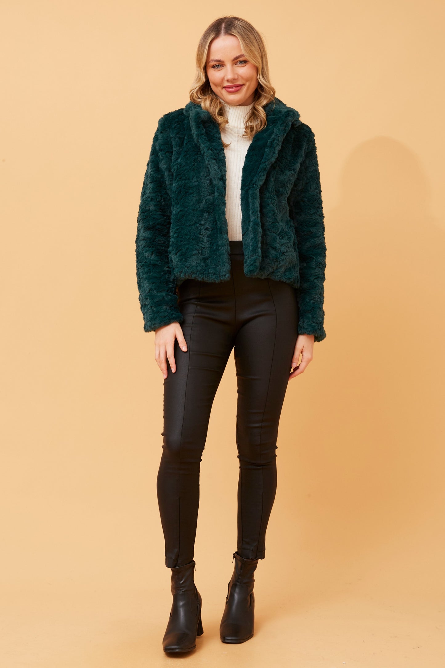 Aria Fur Jacket Emerald J518099