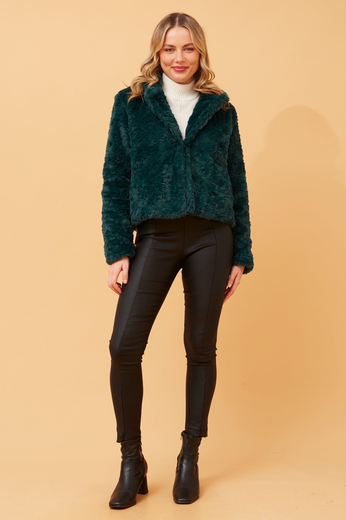 Aria Fur Jacket Emerald J518099