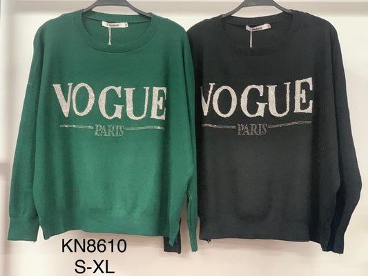 Vogue Knit Jumper Emerald KN8610