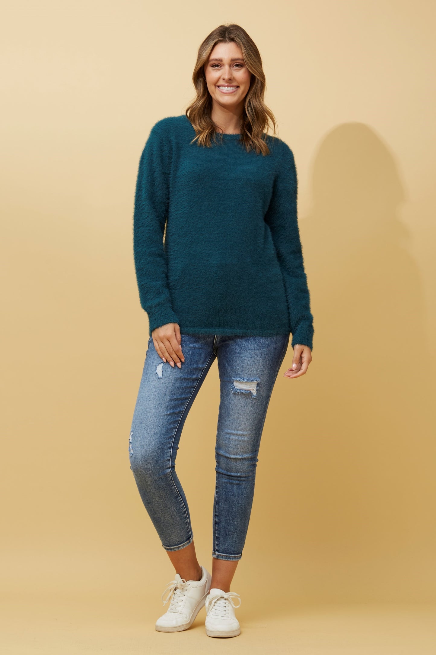 Ardor Eyelash Jumper Teal KP507576