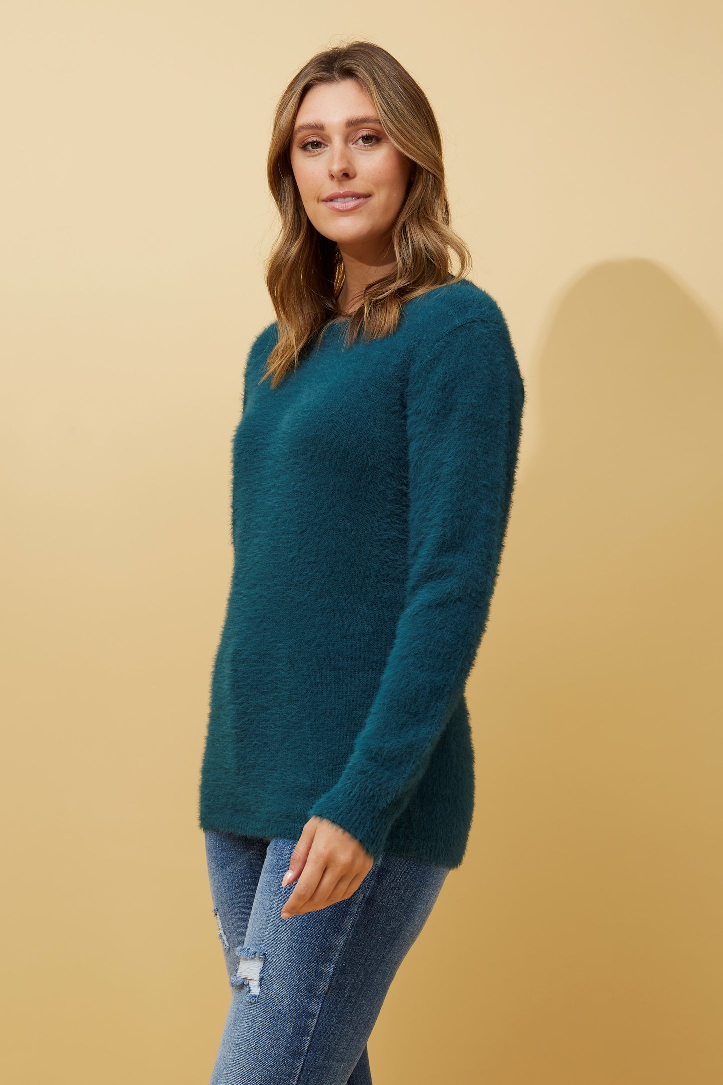 Ardor Eyelash Jumper Teal KP507576