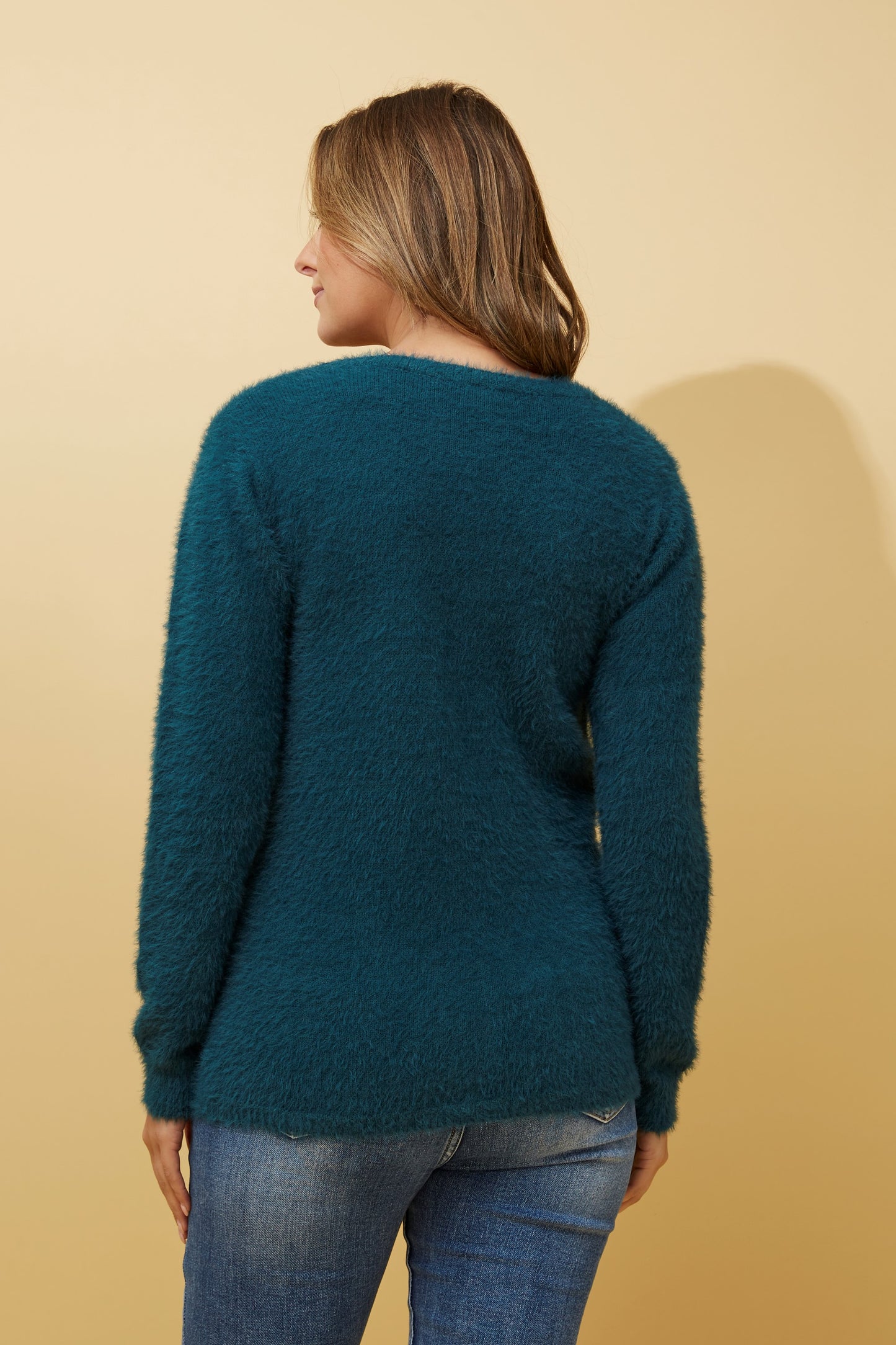 Ardor Eyelash Jumper Teal KP507576