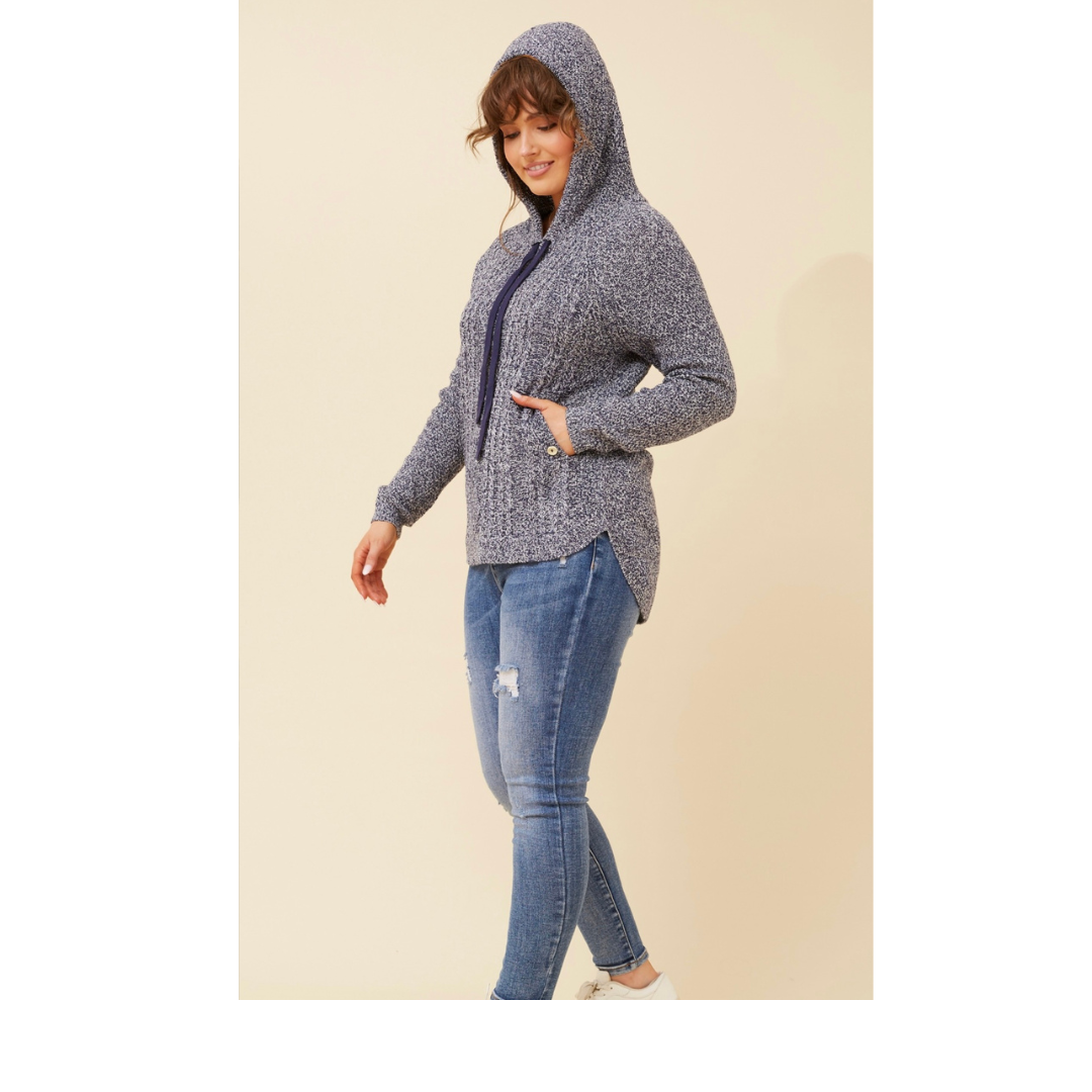 Nina Knit Pullover with hood KP508435