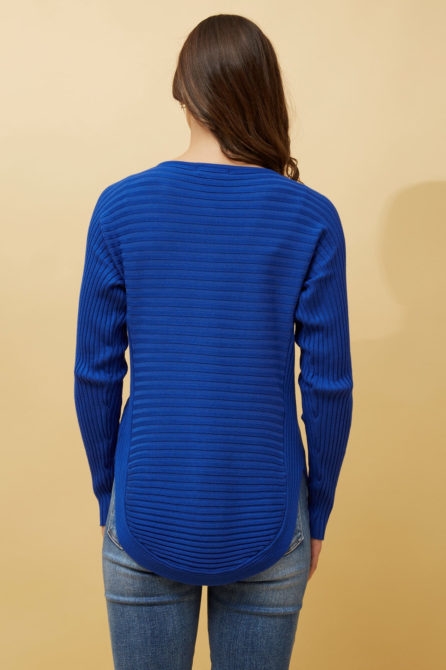 Artha Front-Zip Knit Jumper - Cobalt Blue KP508443