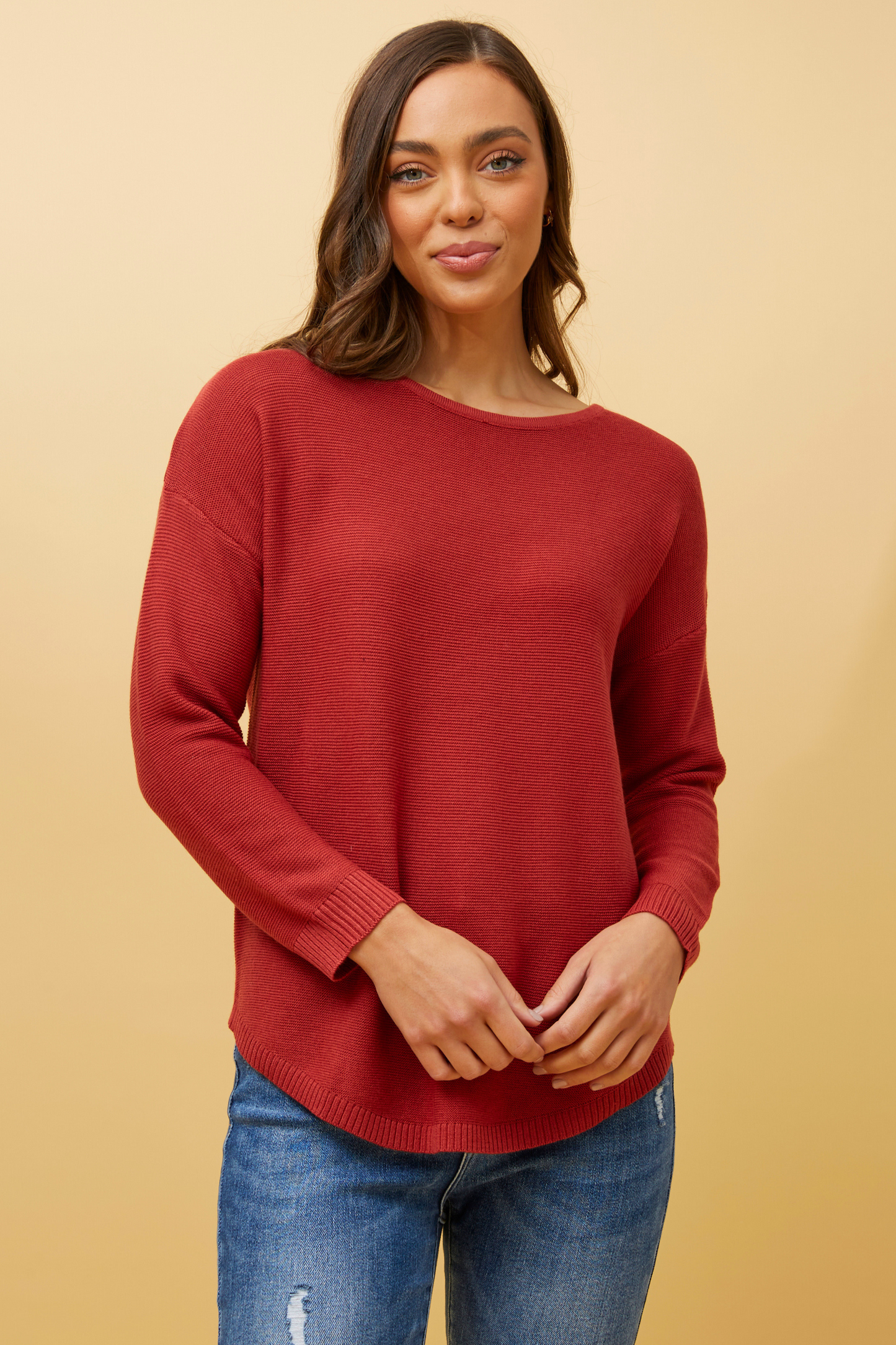 Ariana Knit Jumper -Russet KP509280