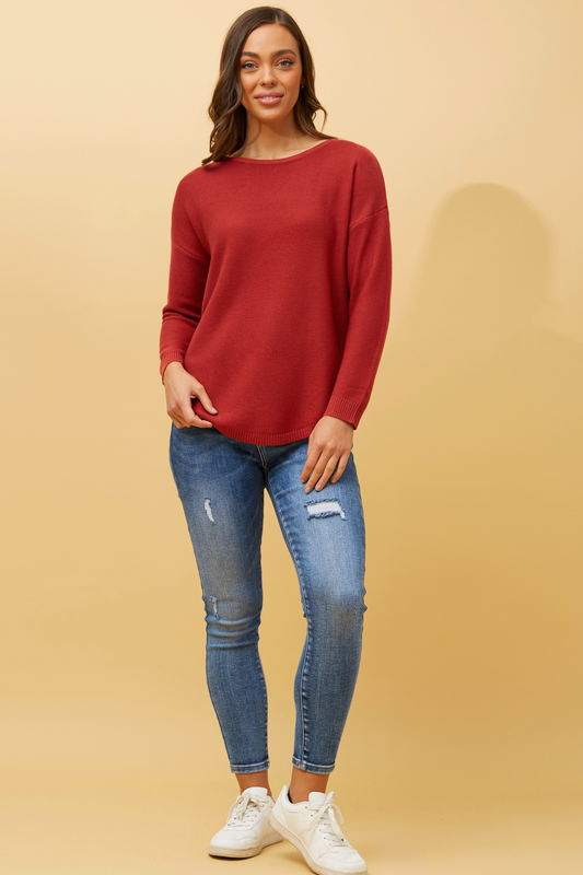 Ariana Knit Jumper -Russet KP509280