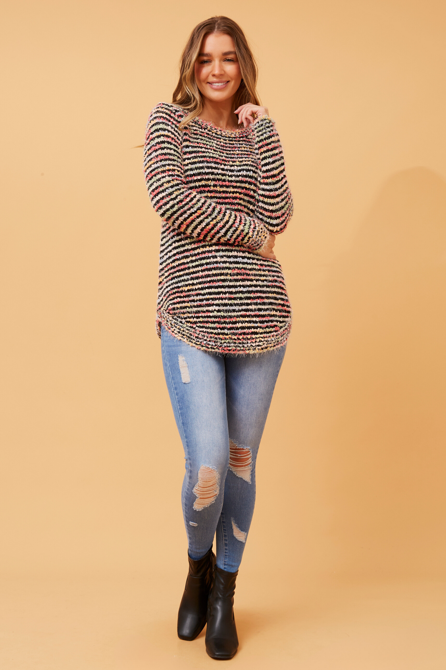 Jarita Striped Knit Jumper KP510194