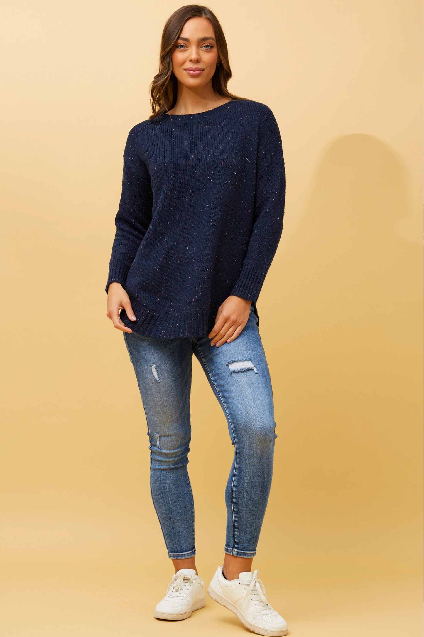 Levo Speckled Knit Jumper KP514085