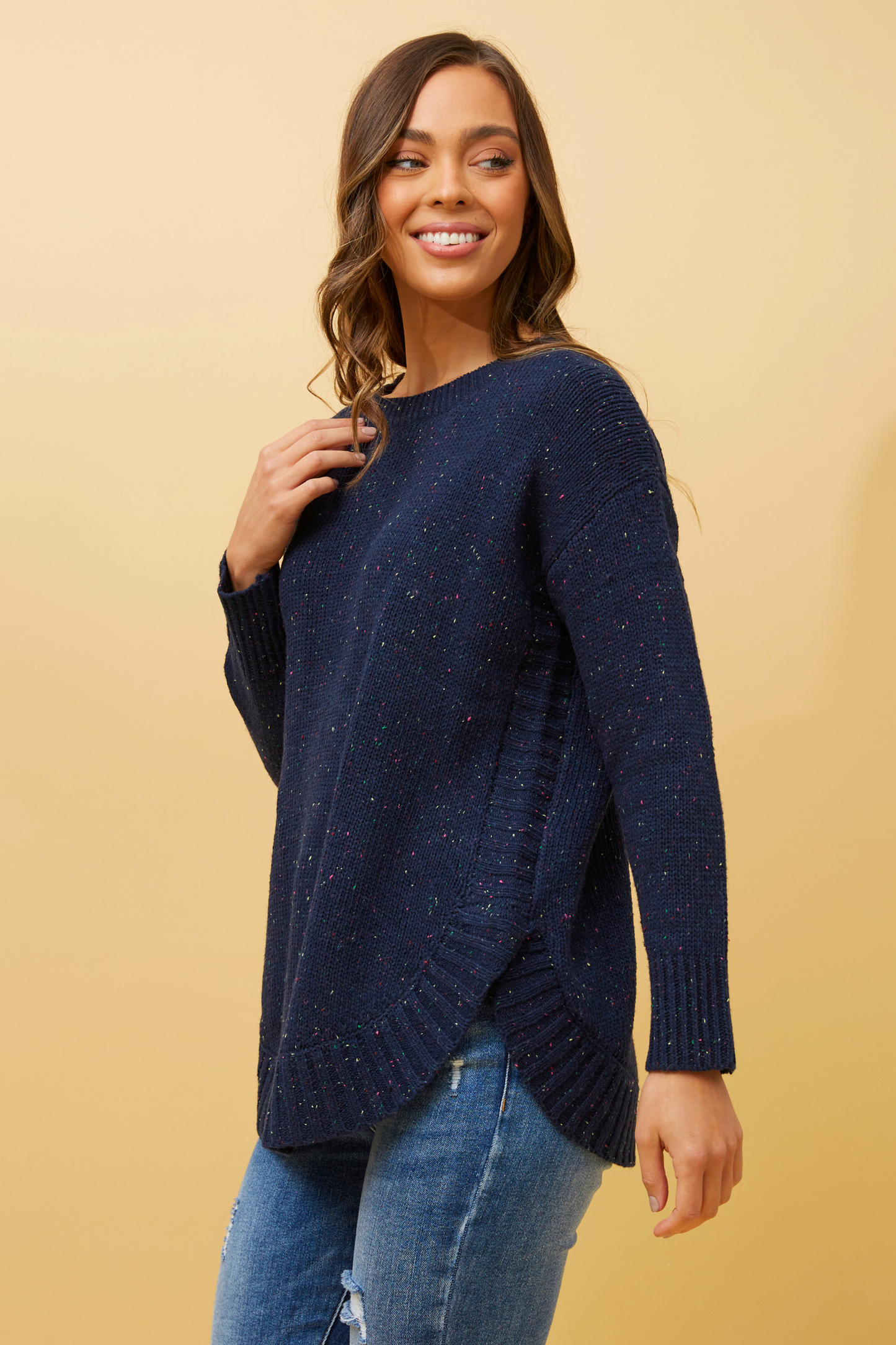 Levo Speckled Knit Jumper KP514085