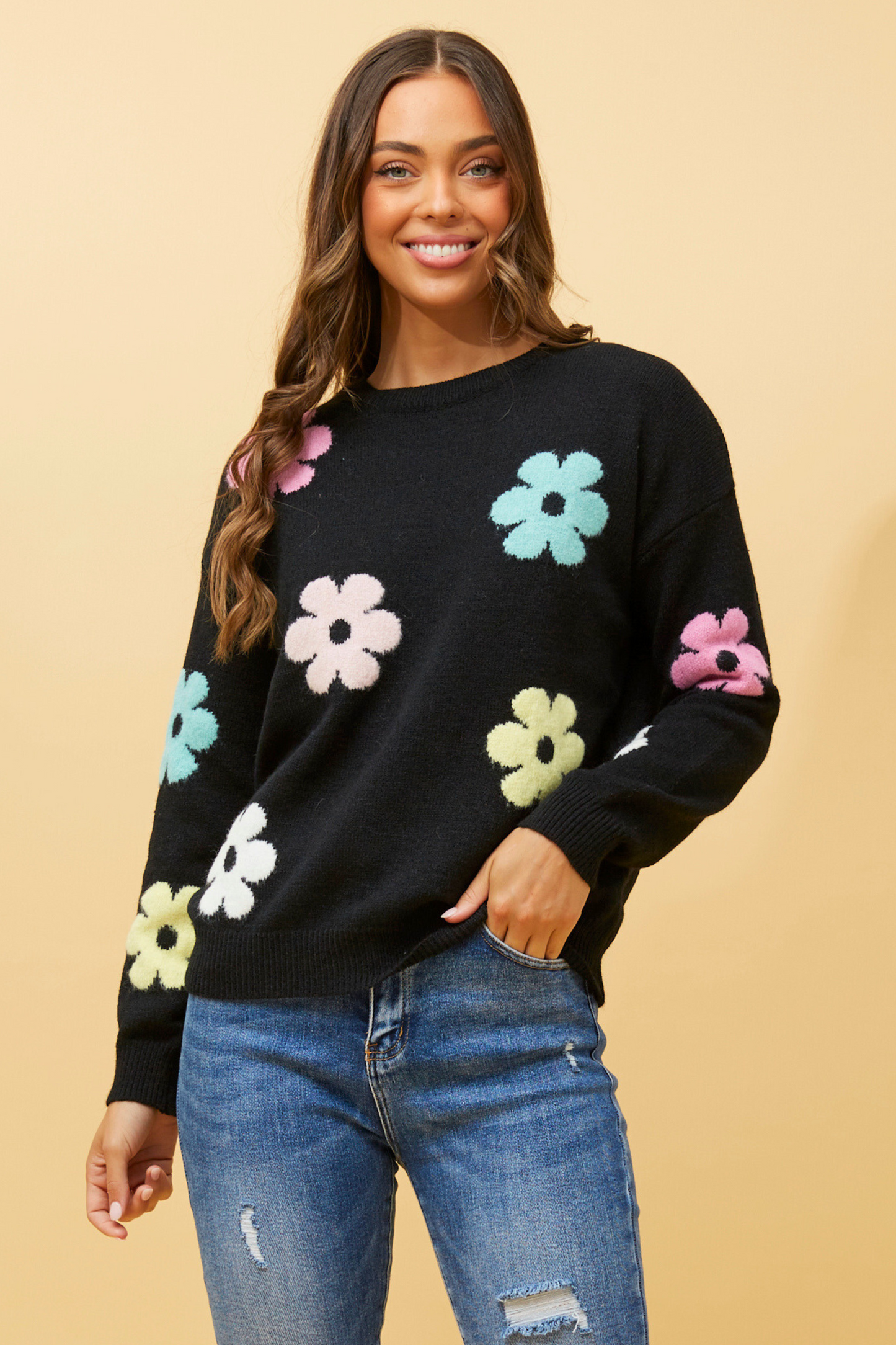 Florance Knit Jumper Black KP515719