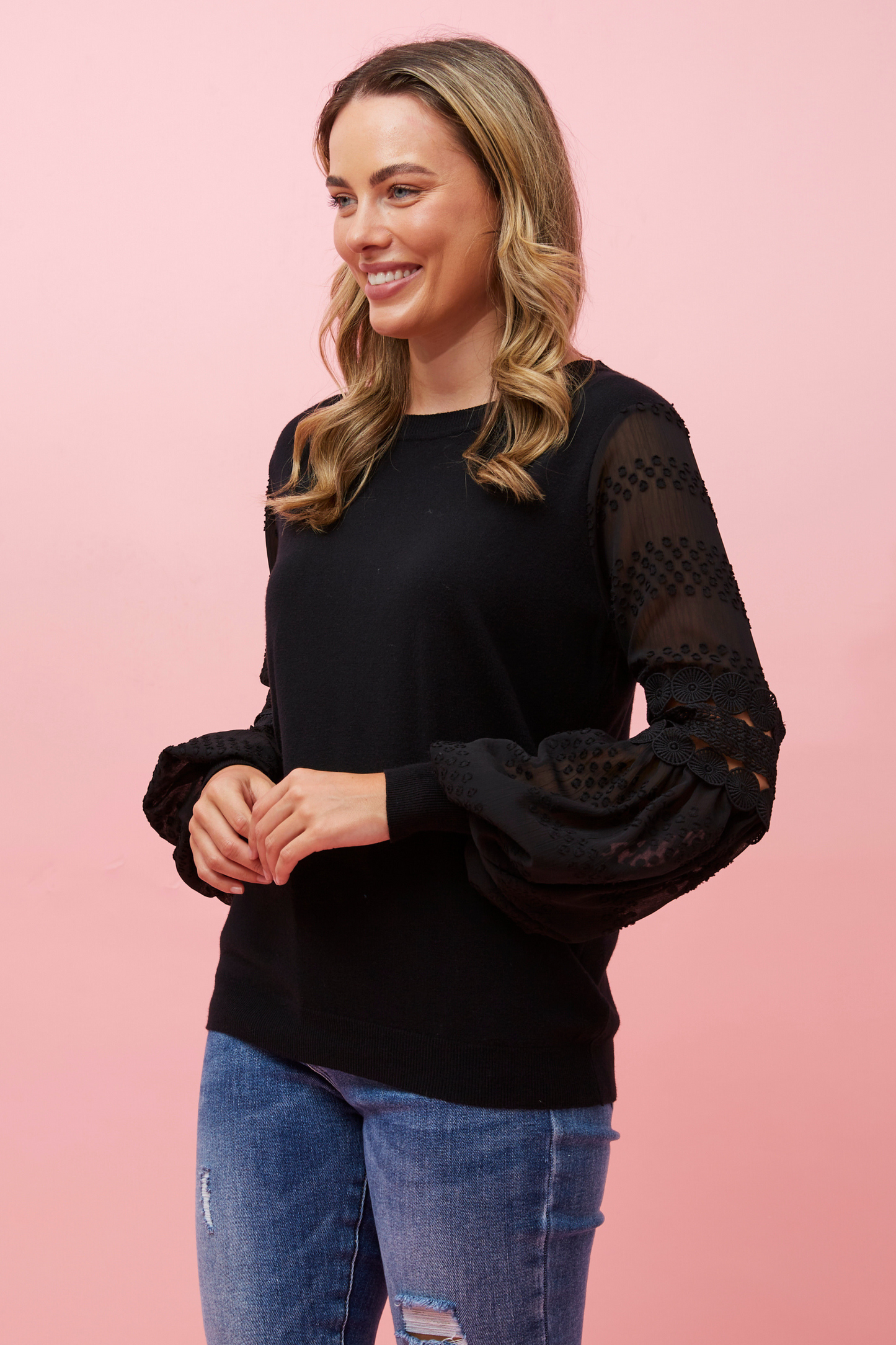 Kadie Knit Jumper Black KP515969