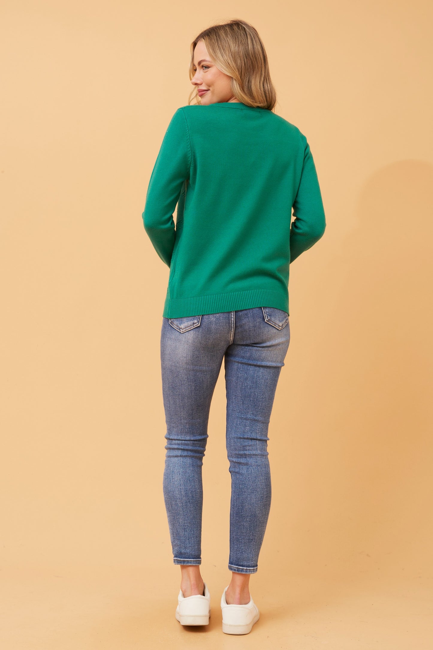 Beau Textured Jade Pullover KP518378