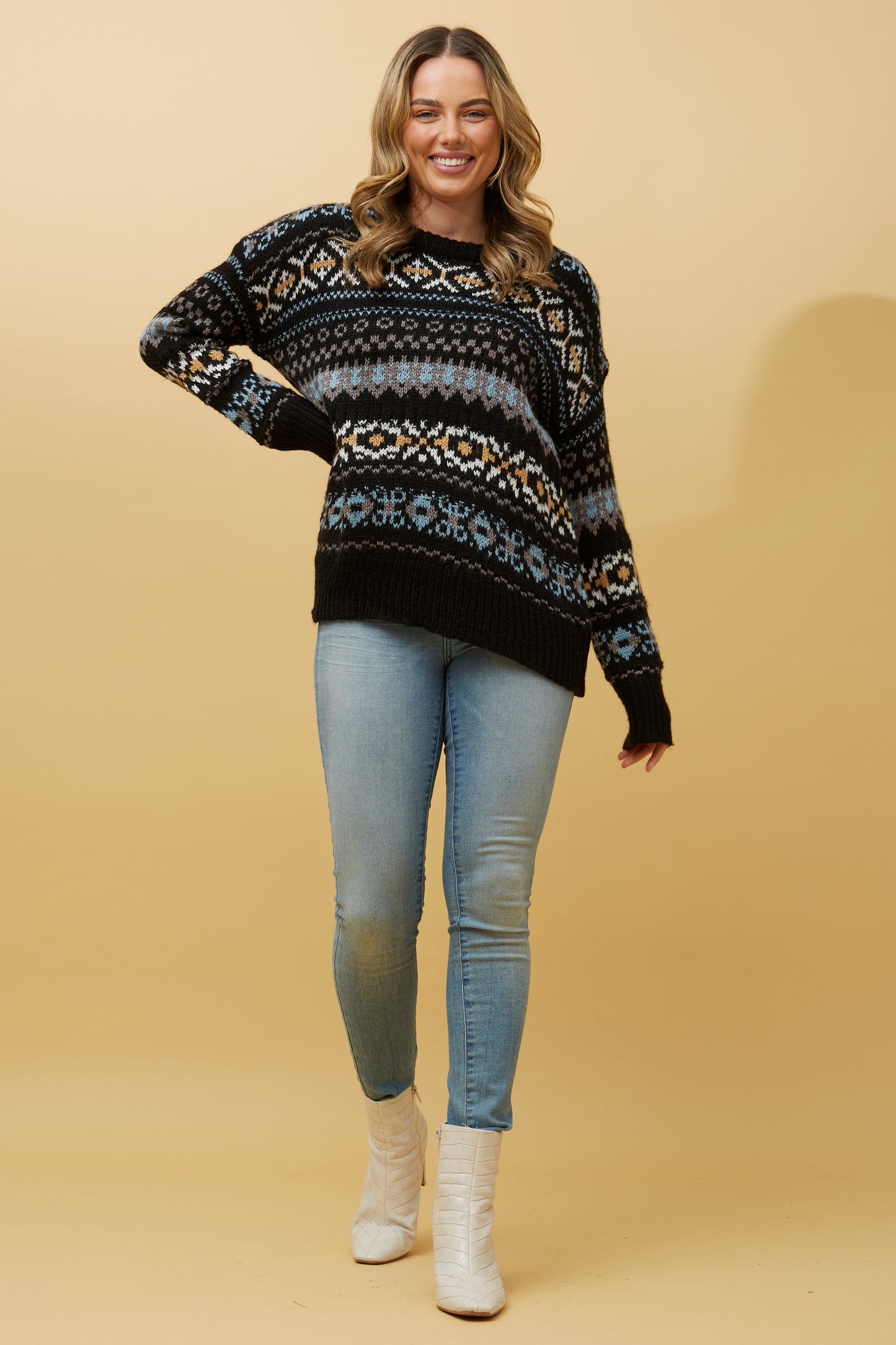 Ellie Jacquard Knit Jumper KP731125