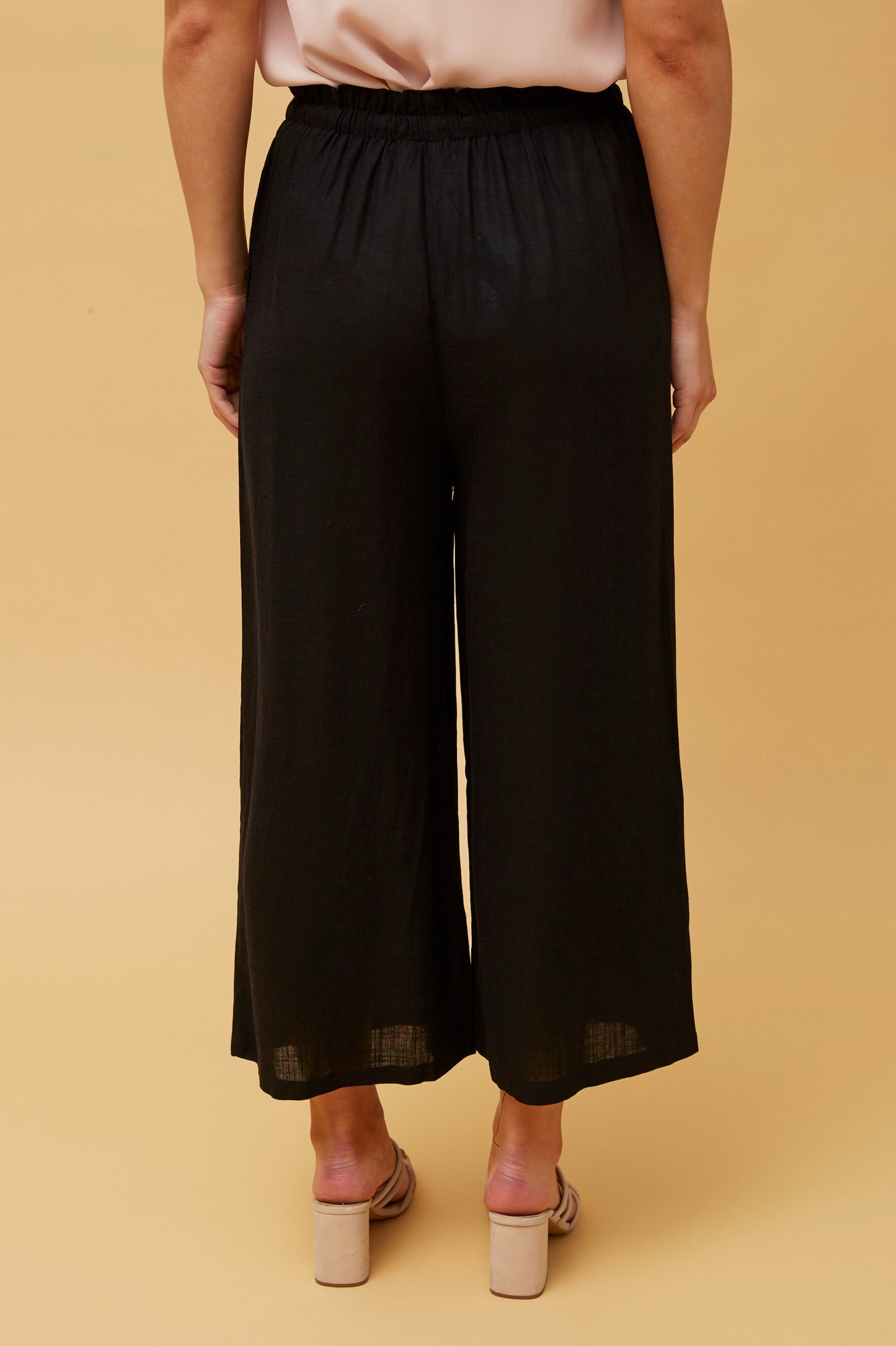 Alexa Linen Pants - Black P509224