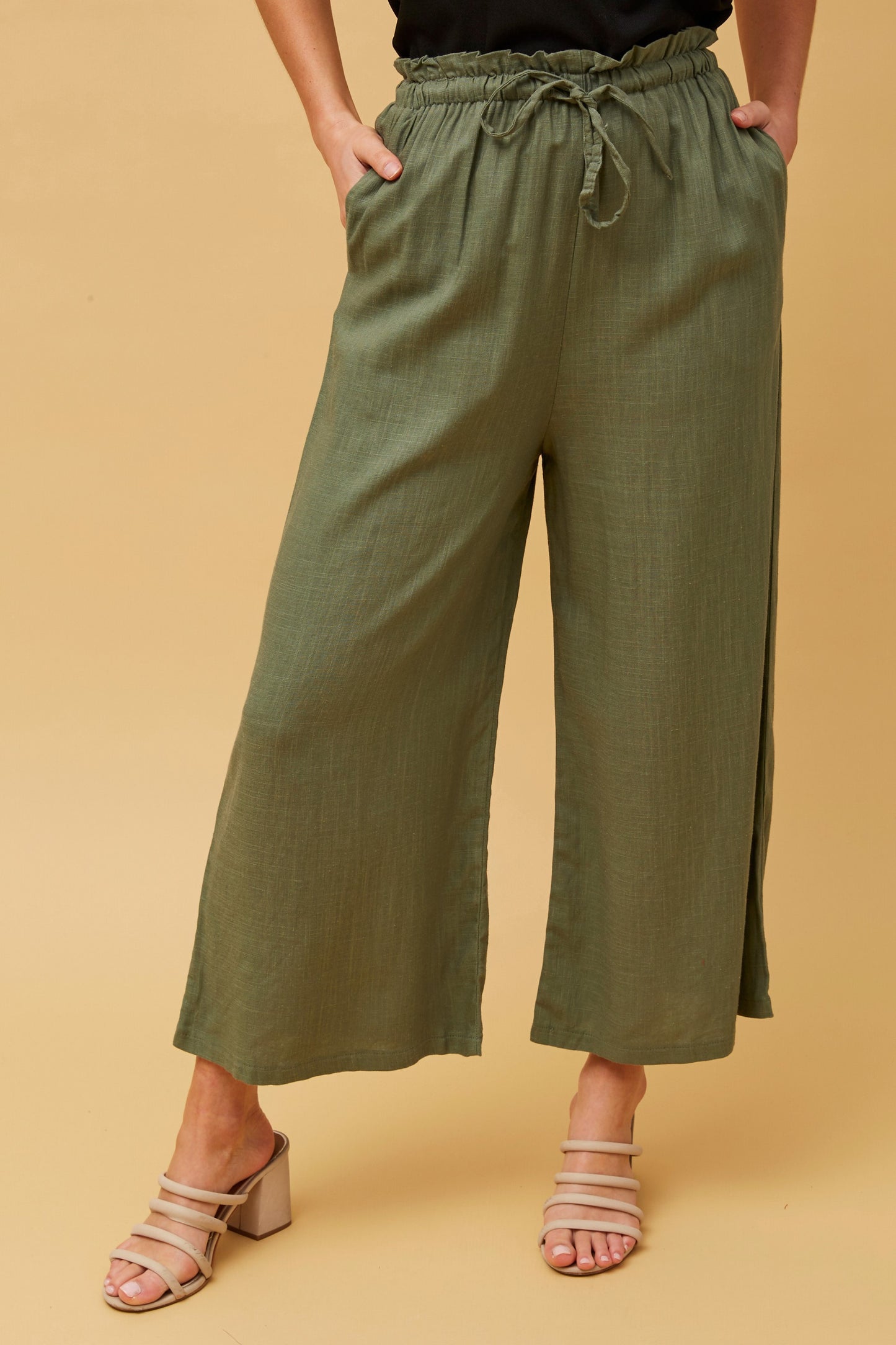 Alexa Linen Pants - Sage P509224