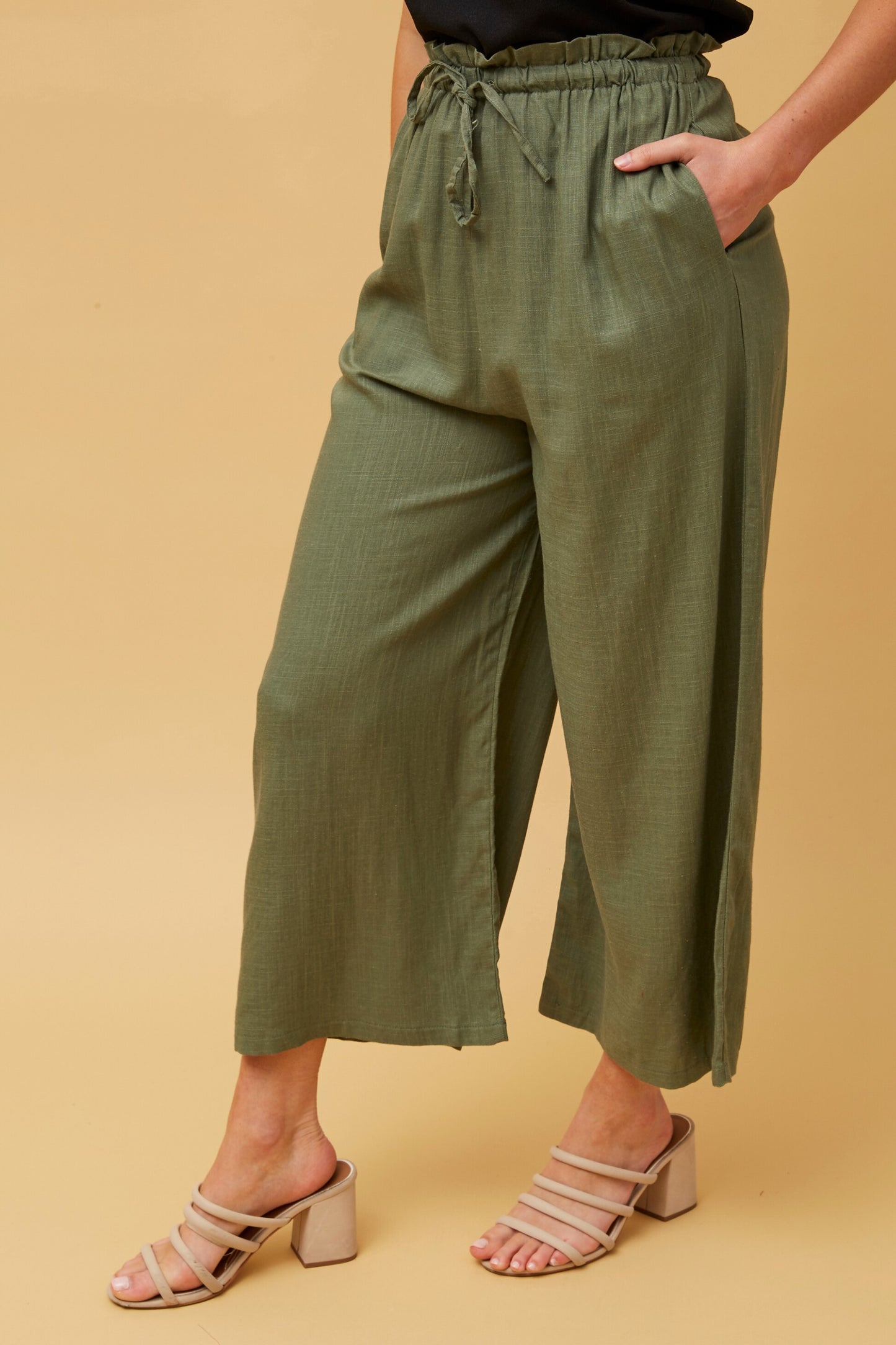 Alexa Linen Pants - Sage P509224