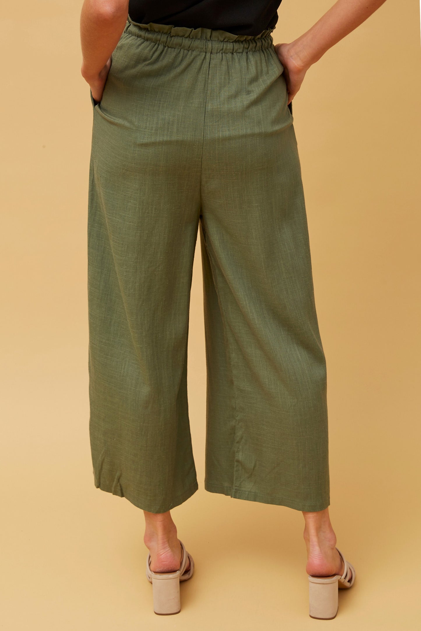 Alexa Linen Pants - Sage P509224