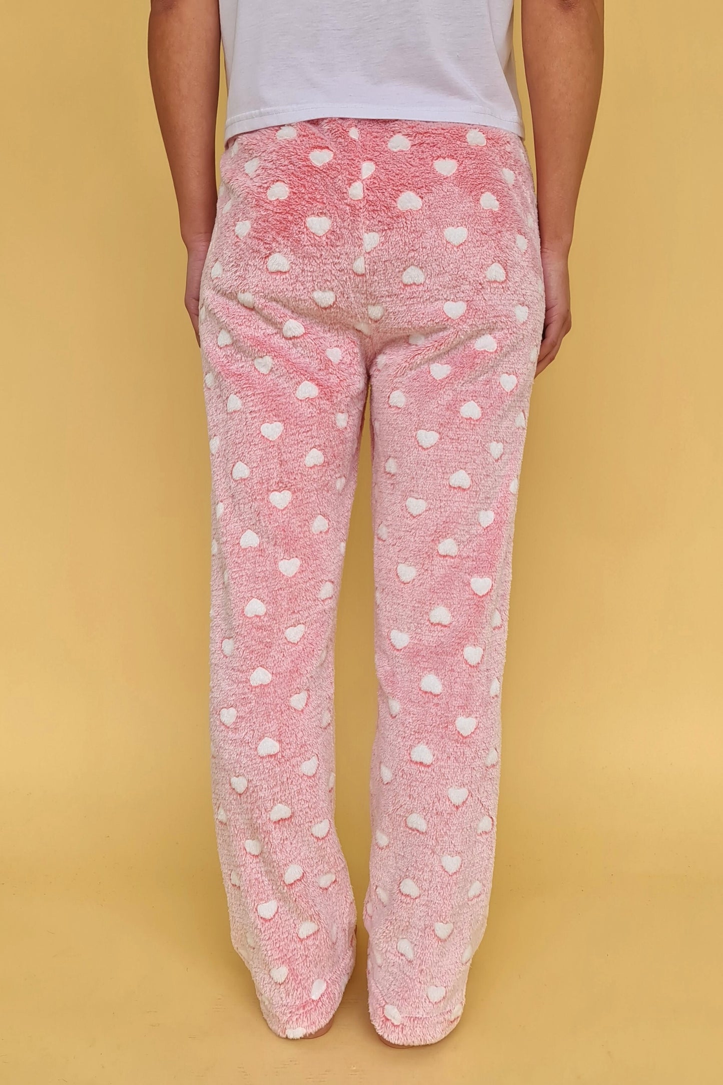 Heart Print Fluffy Pyjama Pant P509478