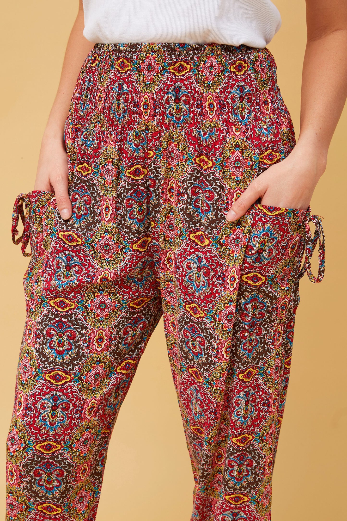 Harem Pants Multi Red P510675