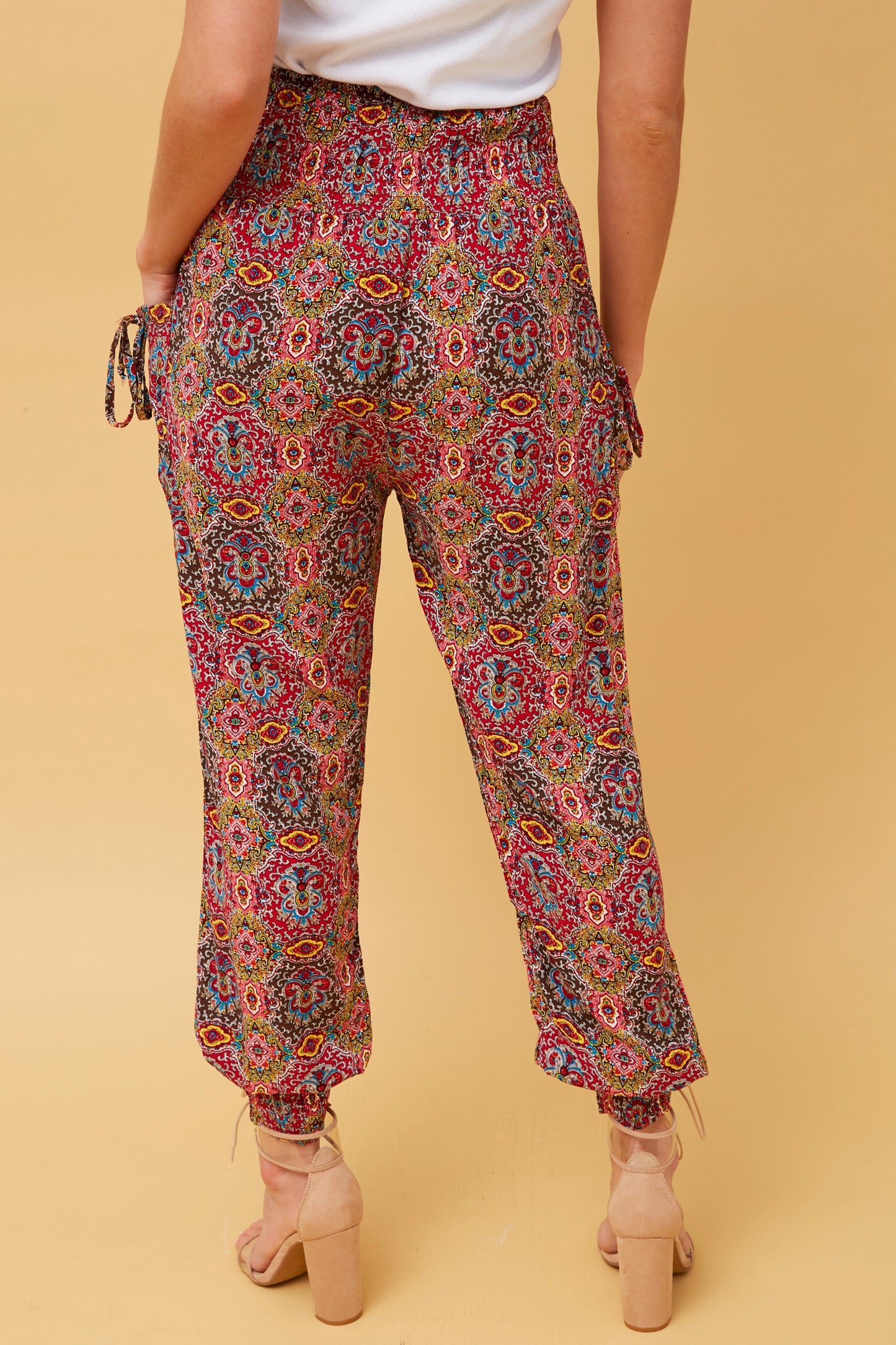 Harem Pants Multi Red P510675