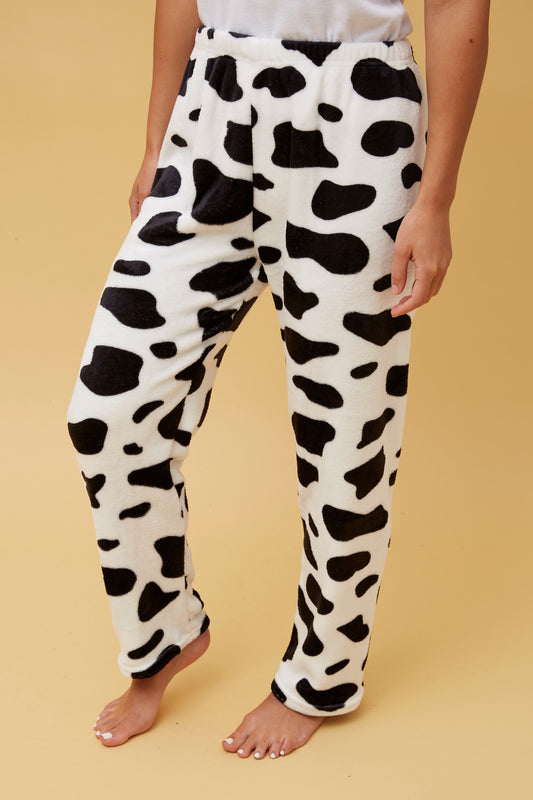 Cow Print Fluffy Pyjama Pant P511390