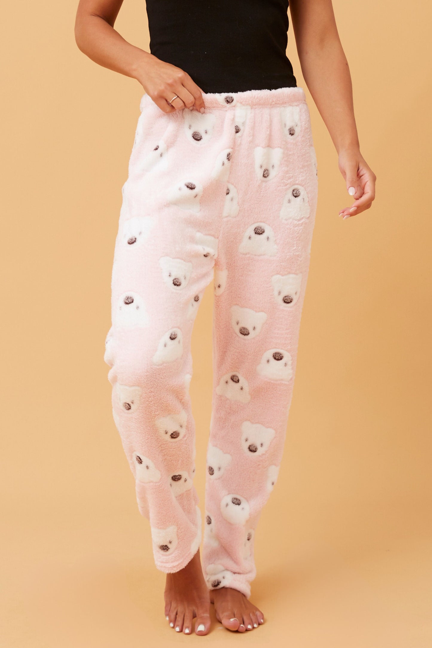 Teddy Bear Print Fluffy Pyjama Pant P514324