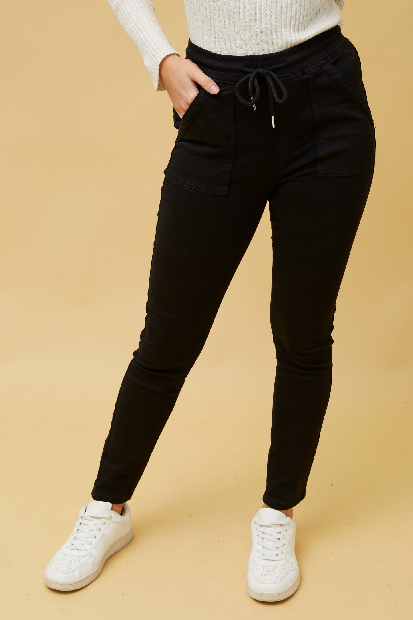 Solid Denim Joggers P515211