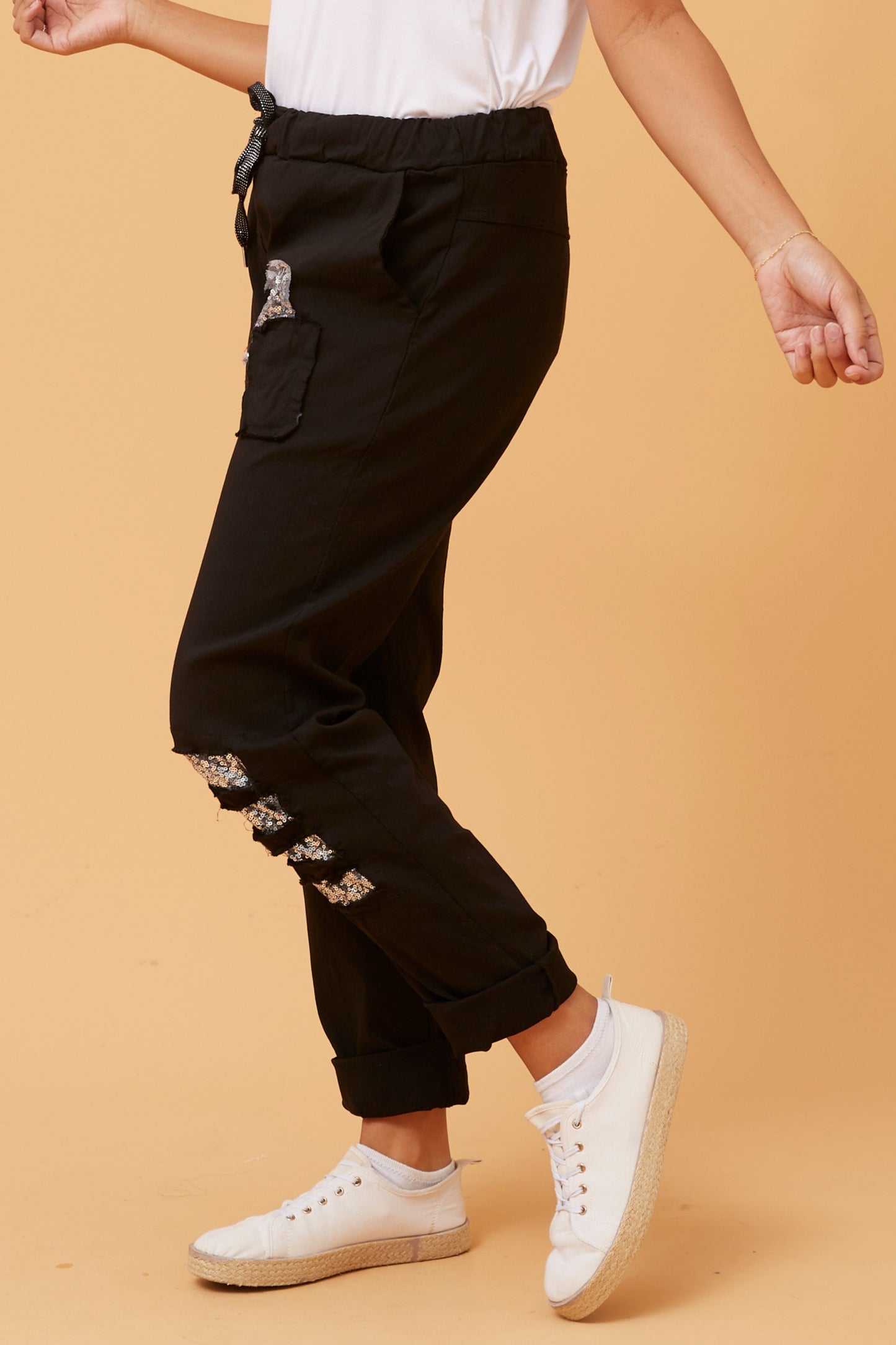 Sequin Patches Italian Pant P515477