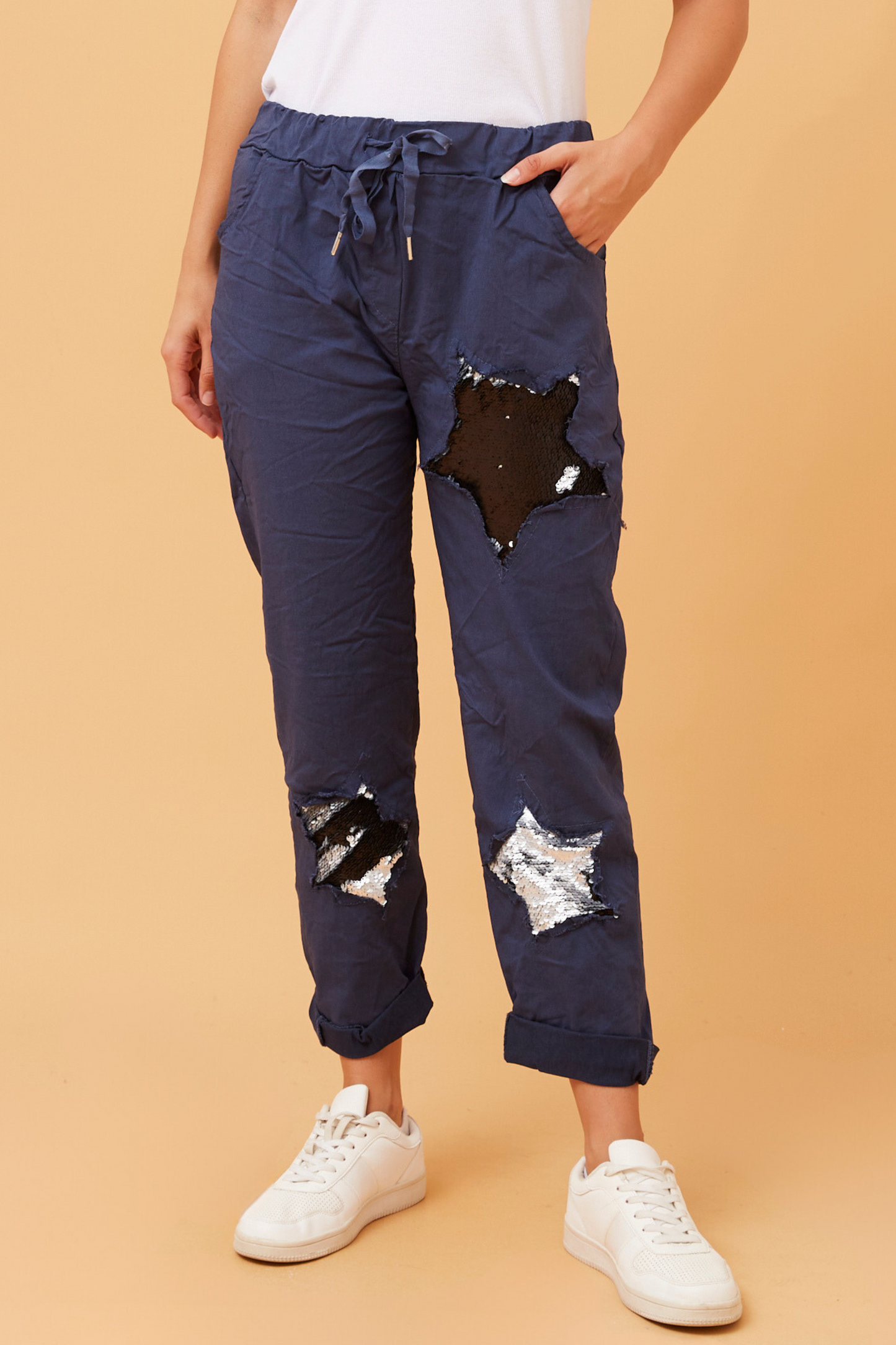 Finn Sequin Star Navy Pants P516068