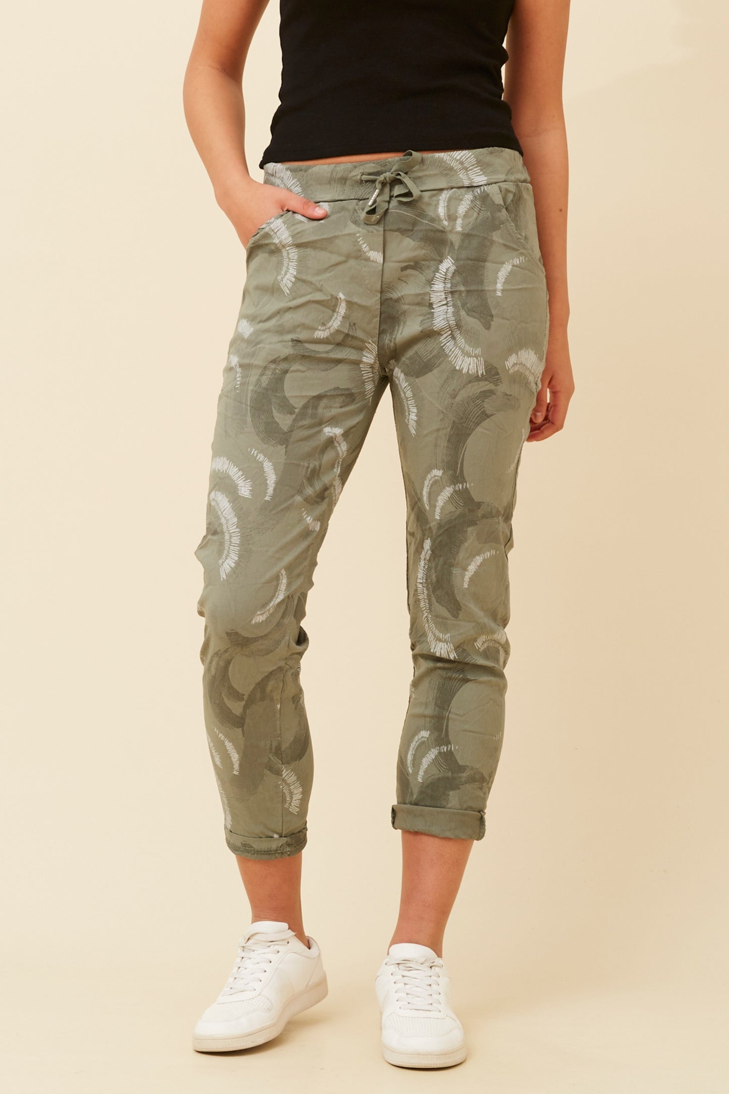 Abstract Printed Italian Jogger Pant P521639