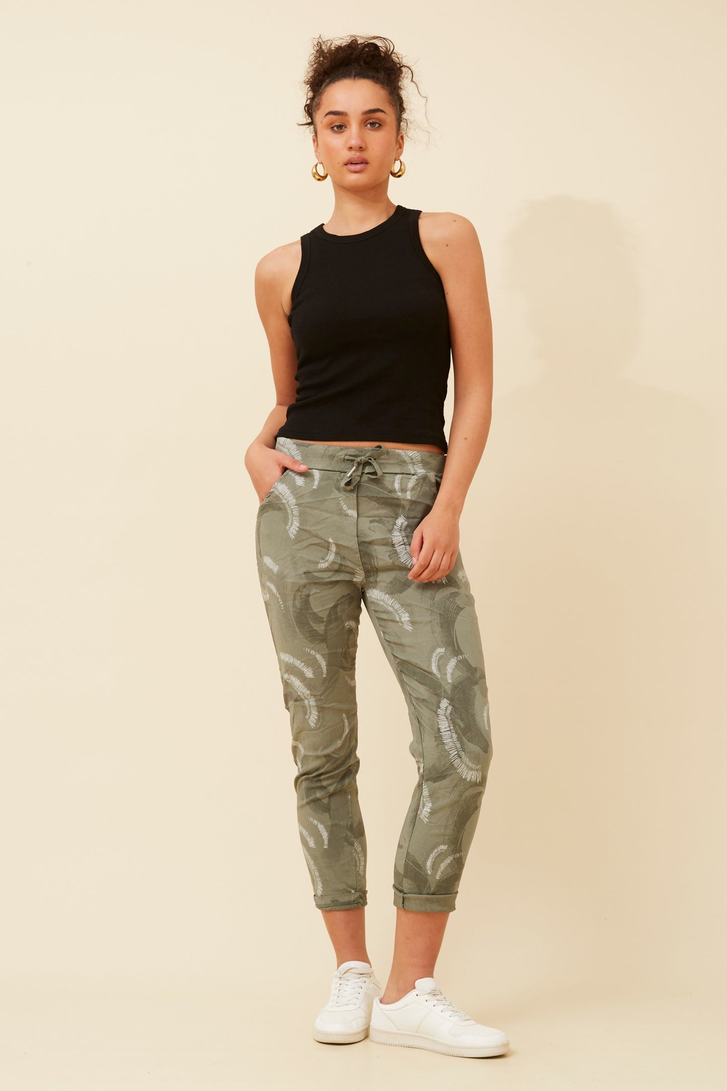 Abstract Printed Italian Jogger Pant P521639