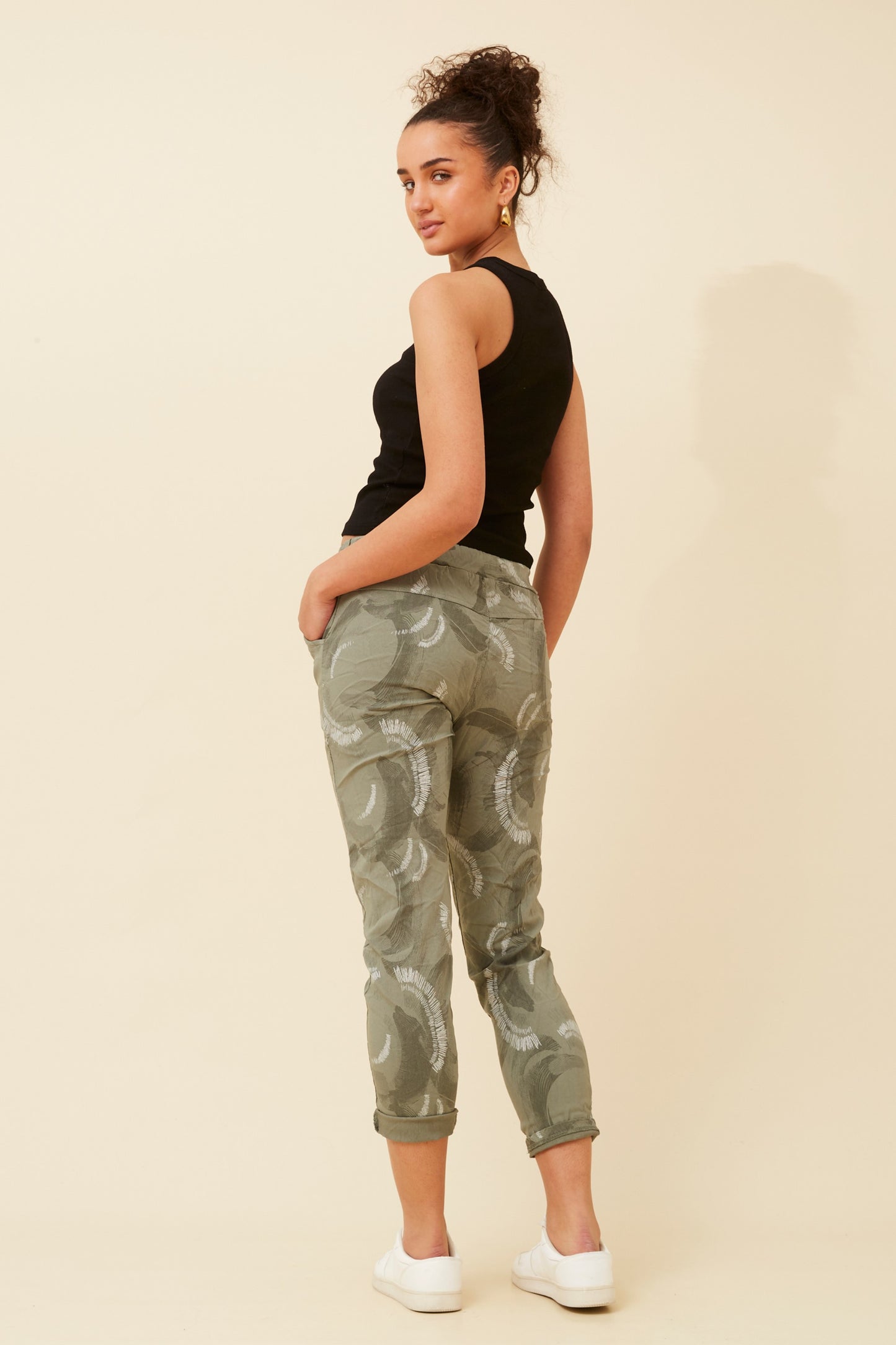 Abstract Printed Italian Jogger Pant P521639