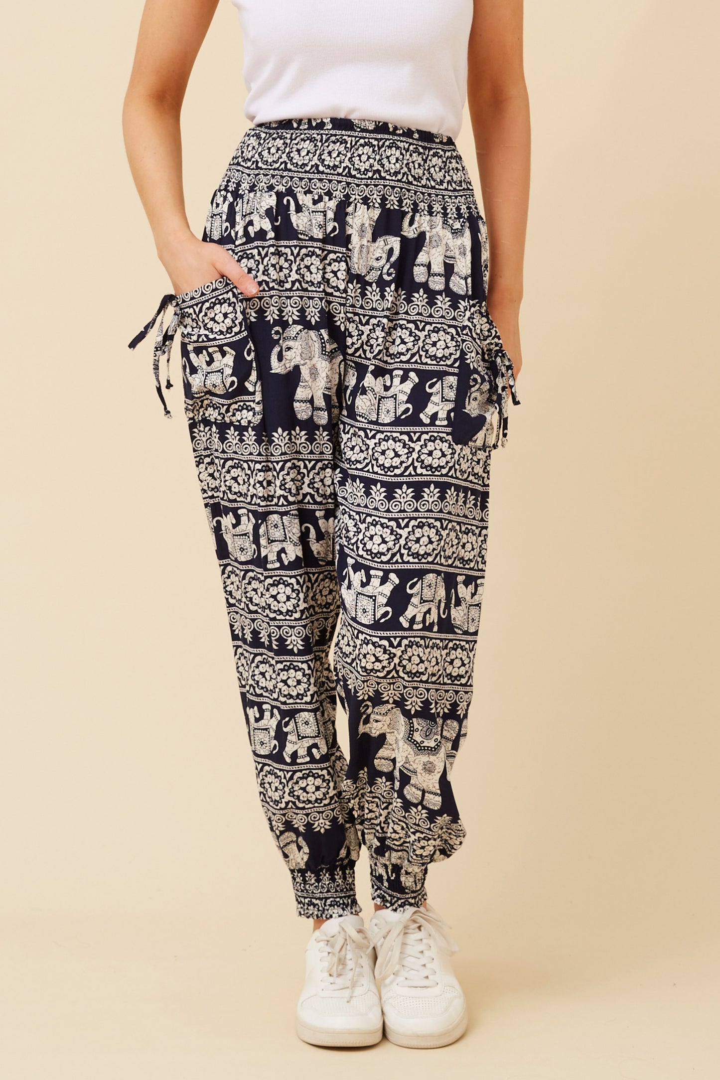 Elephant Printed Harem Pant P732720