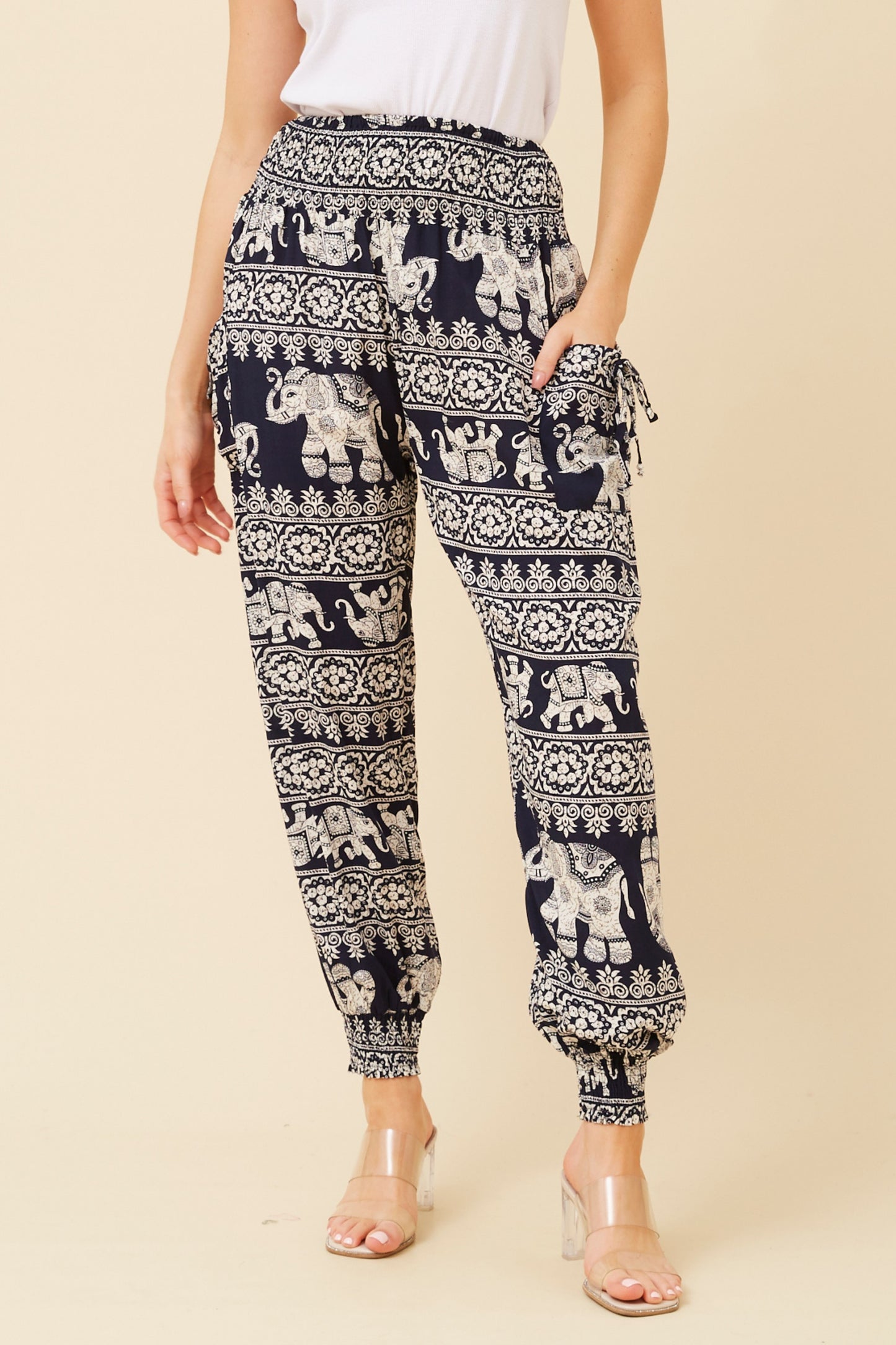 Elephant Printed Harem Pant P732720