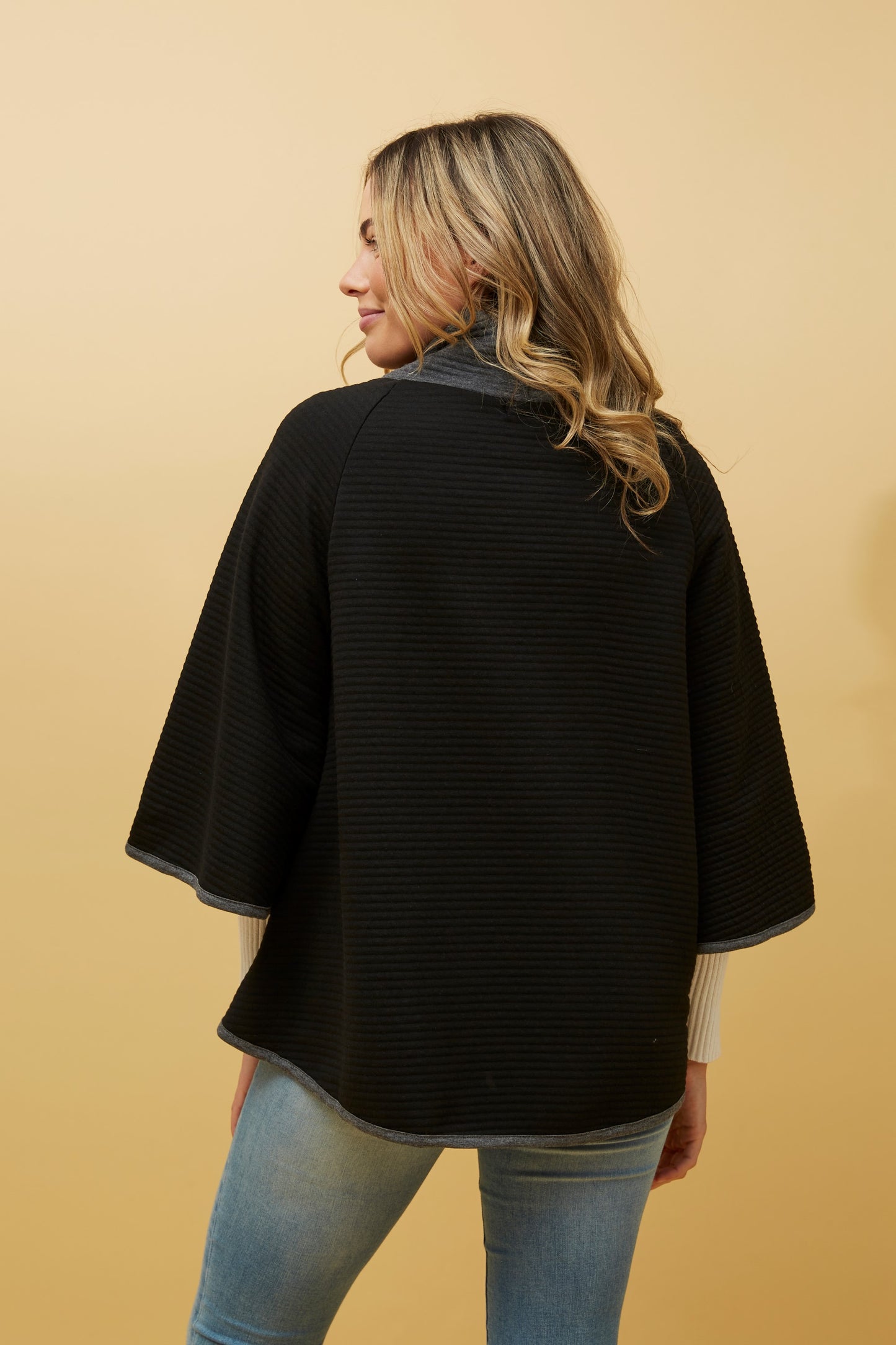 Chara Poncho with Zip Detail PC512649