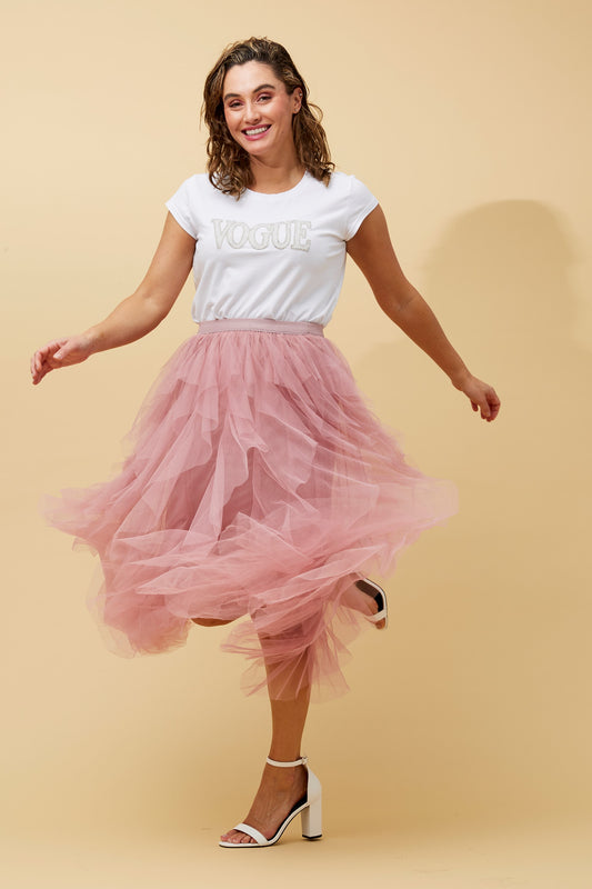 Milano Tulle Skirt - Pink S727969