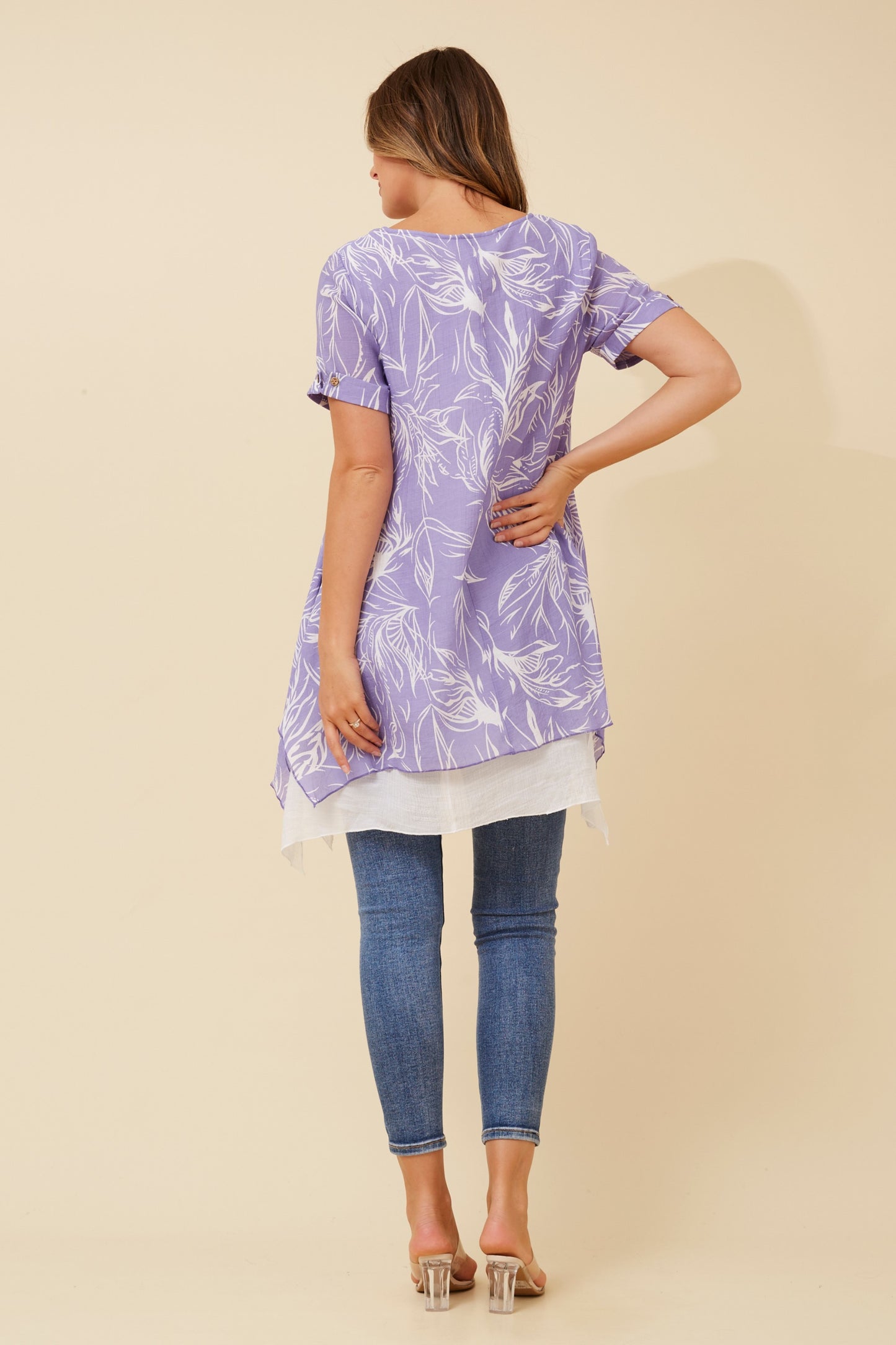 Marley Short Sleeve Top - Lilac T165004