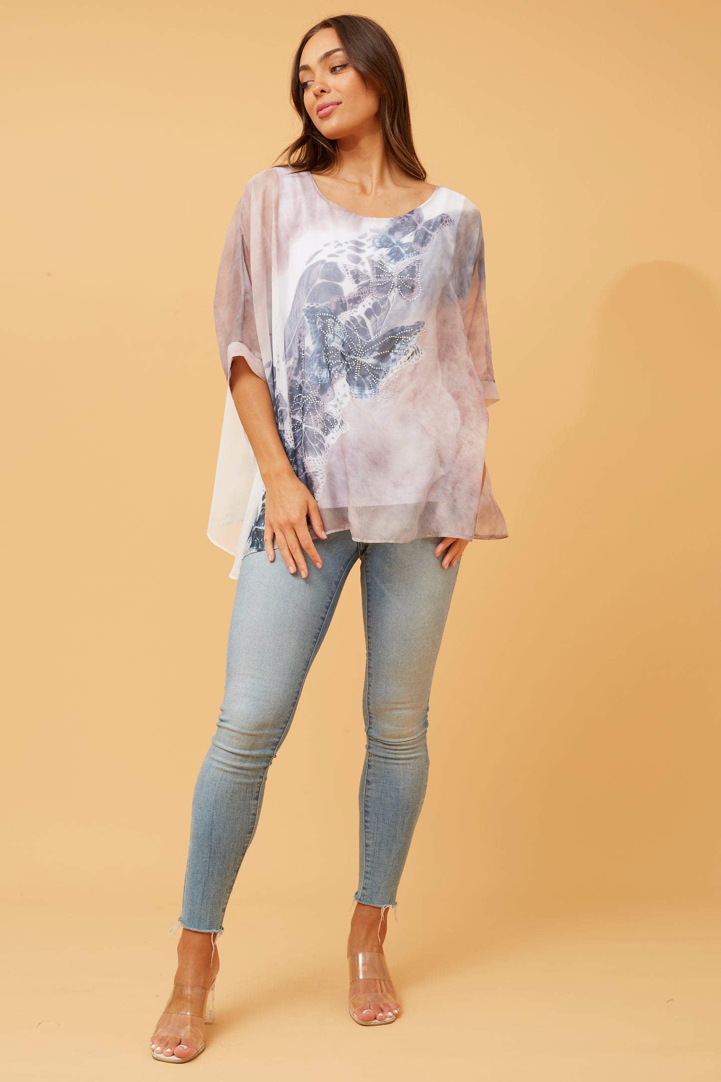 Emmi Butterfly Print Top T505831